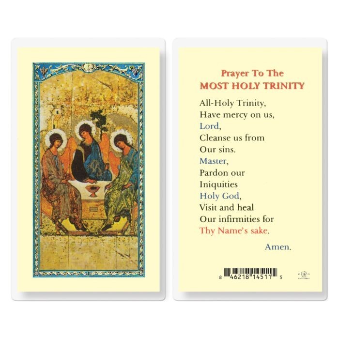 Prayer to the Most Holy Trinity - Laminated  Holy Card