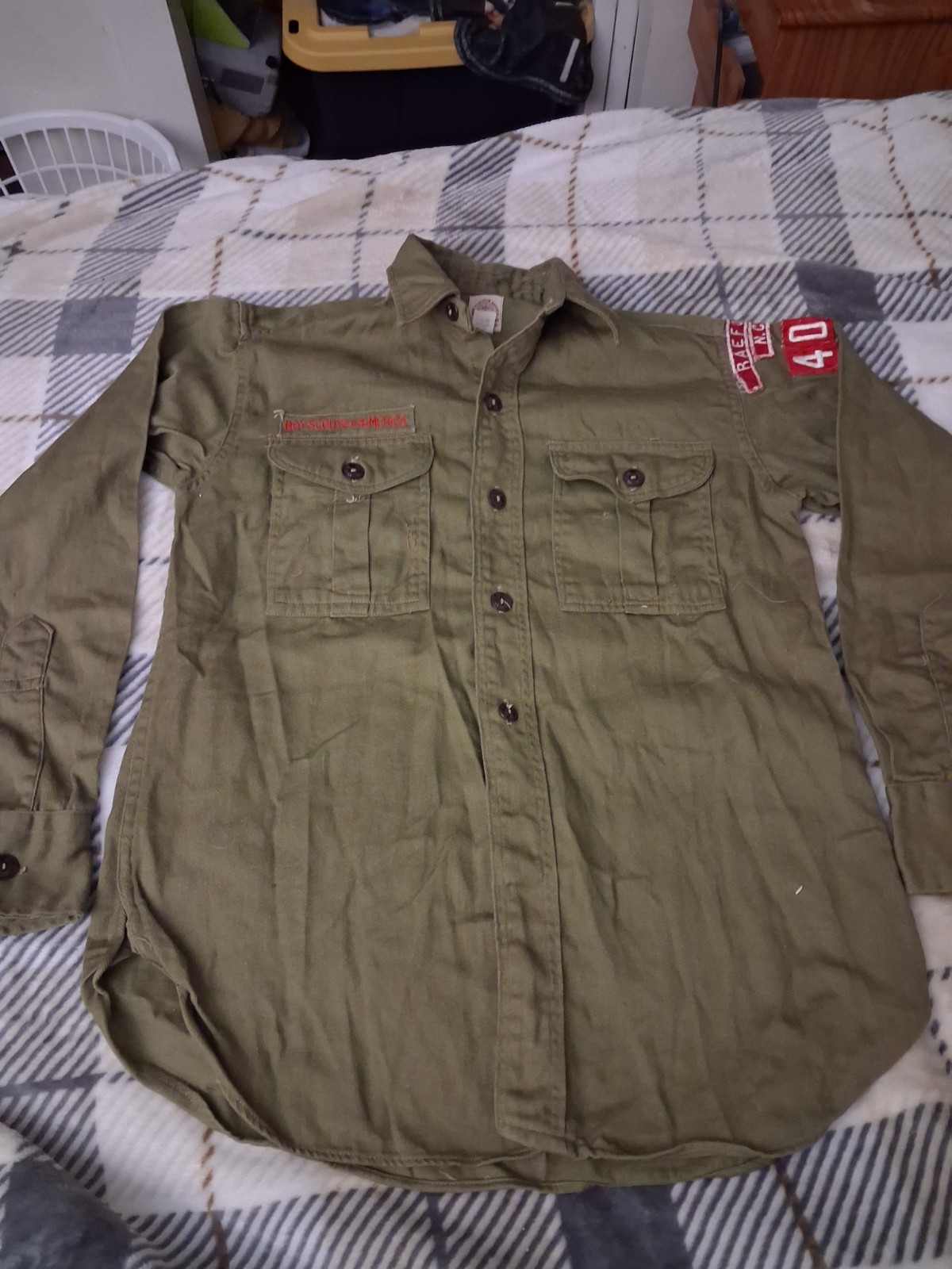 1950s Boyscout Uniform Long Sleeve Top Raeford N.C. PACK 403