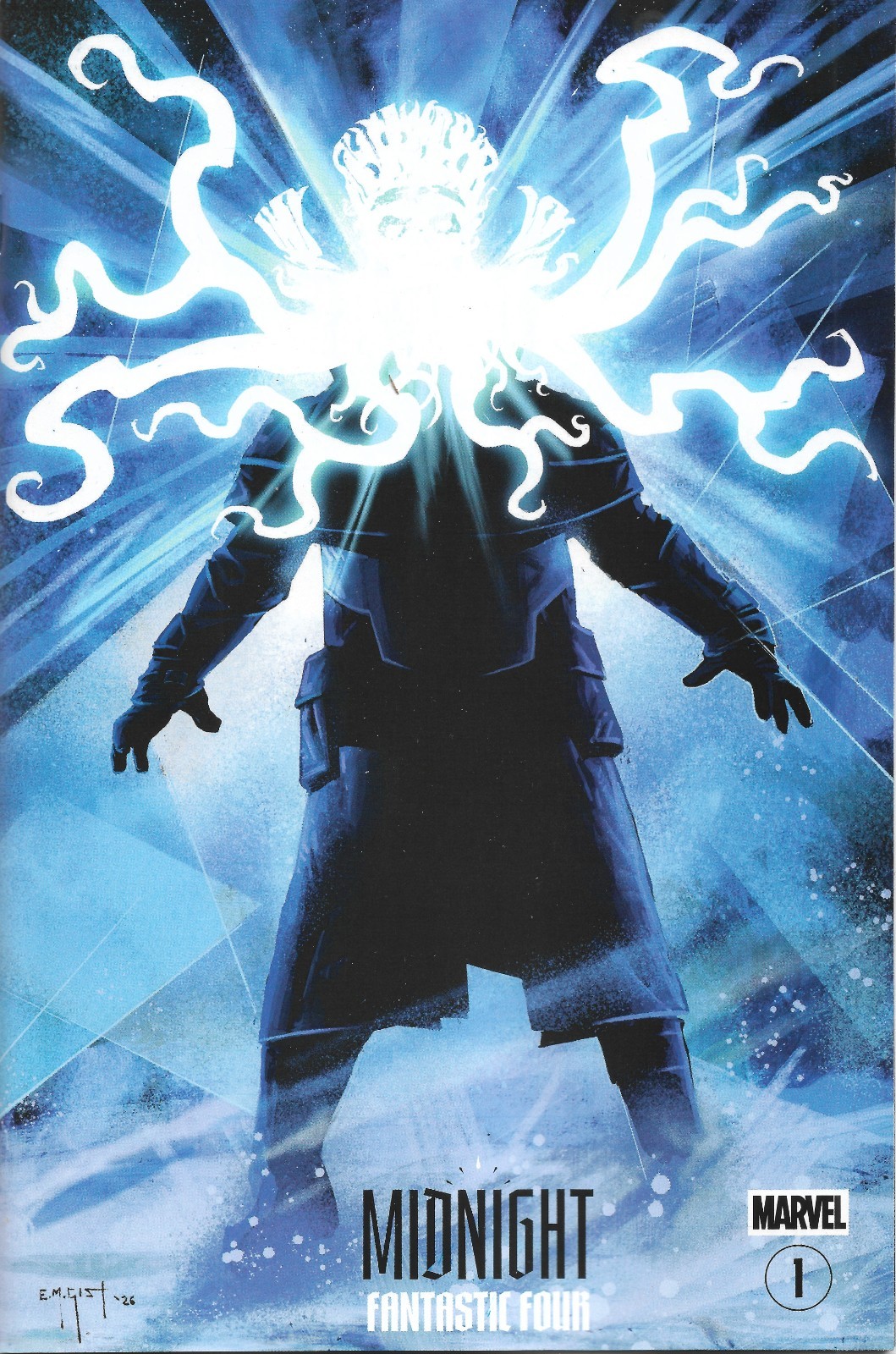 MIDNIGHT FANTASTIC FOUR #1 COVER D E.M. GIST MIDNIGHT HORROR HOMAGE(MARVEL 2026)