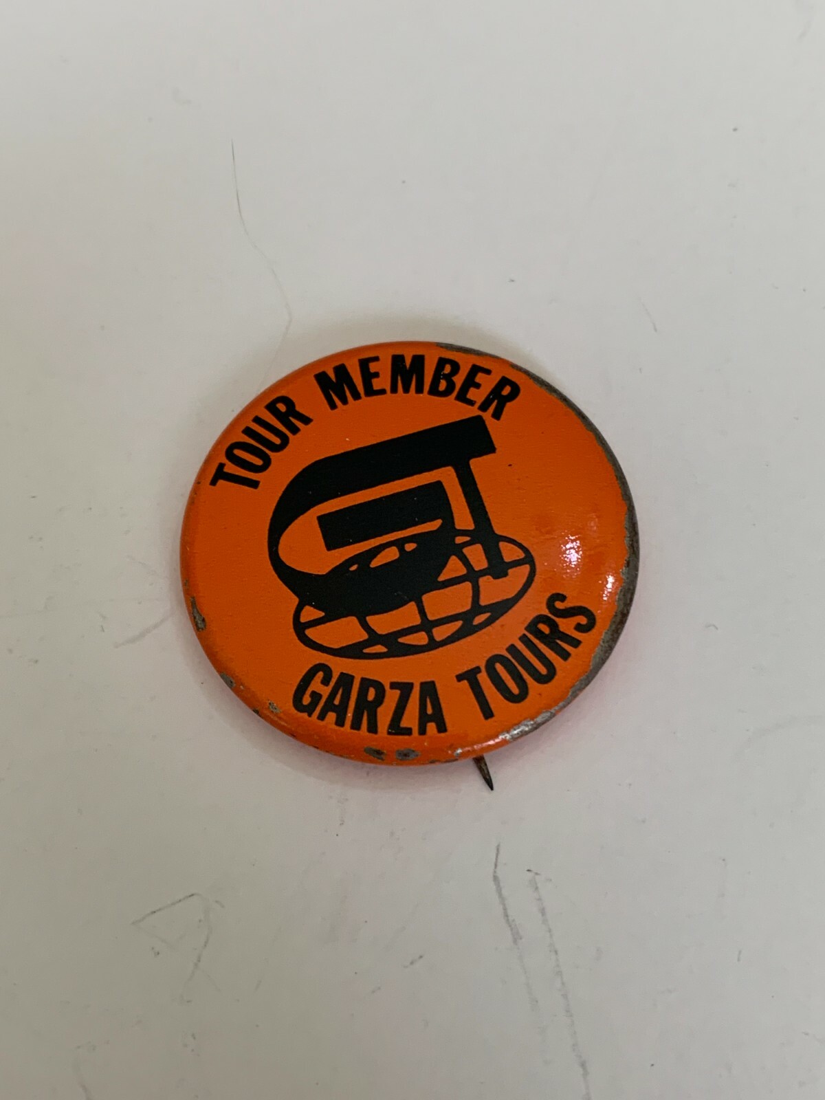 Vintage Tour Member Garza Tours Pinback Button