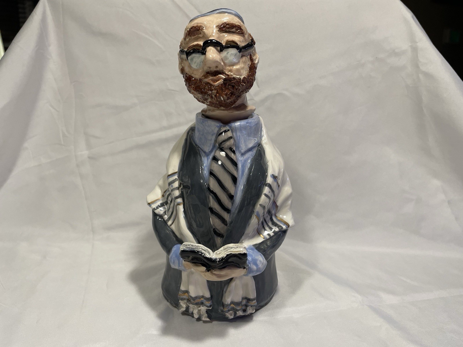 Israeli Jewish Clay Art Decanter “Shlomo” Volker Ceramics - Marilynn Appel.