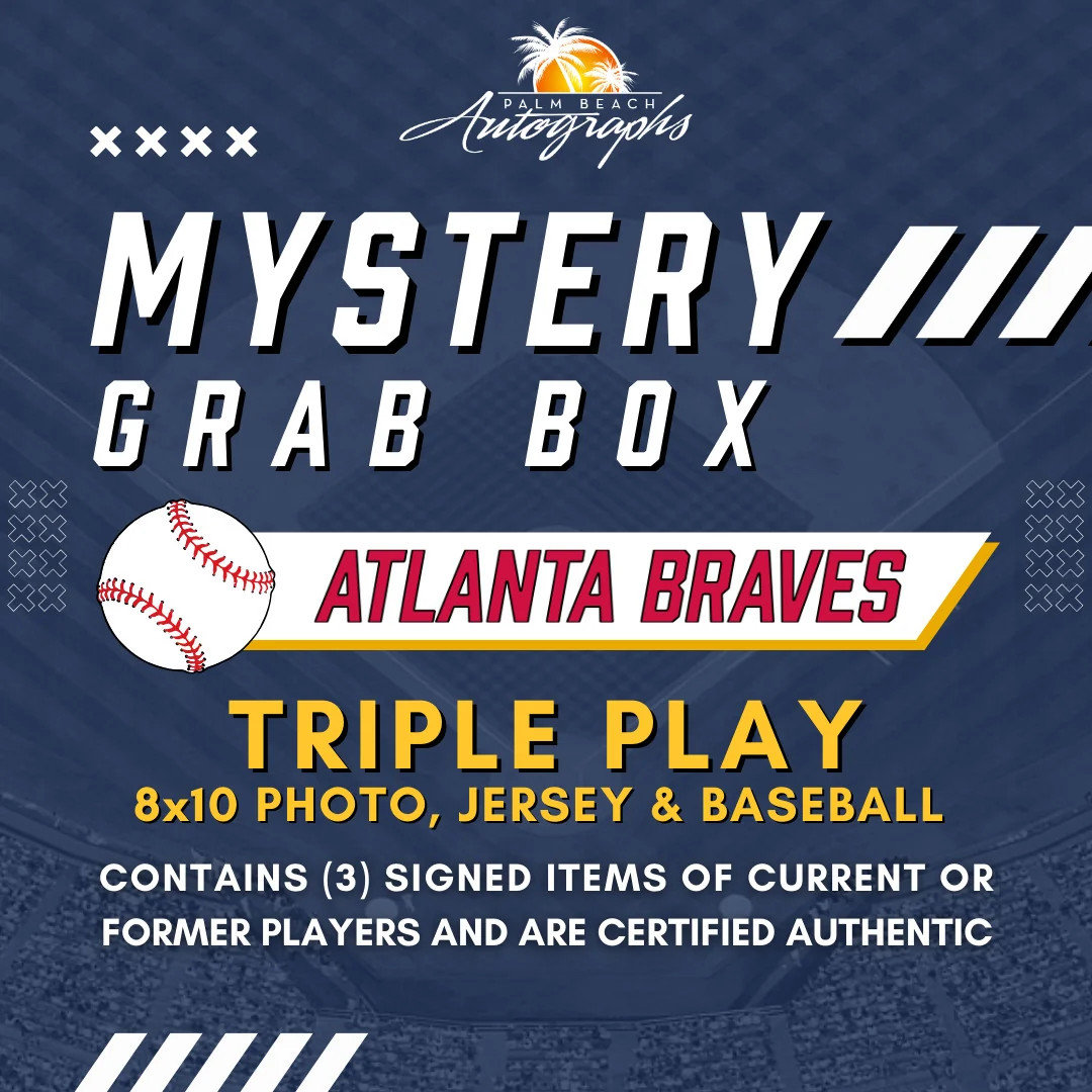 Mystery Grab Box - Atlanta Braves MLB Autographed Triple Play