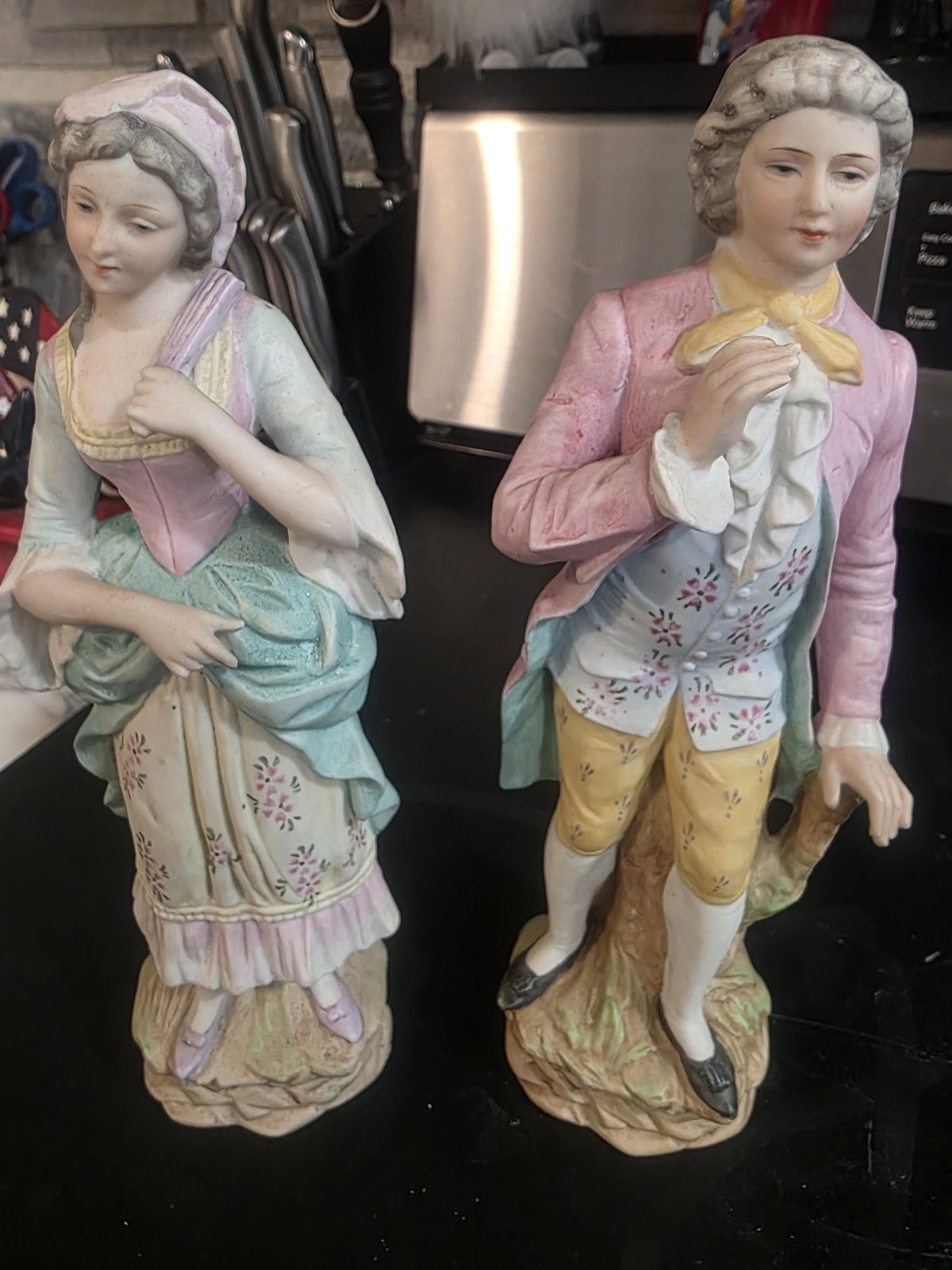 VINTAGE 18TH-CENTURY Rococo Courtier Style FIGURINE. Made In Italy.