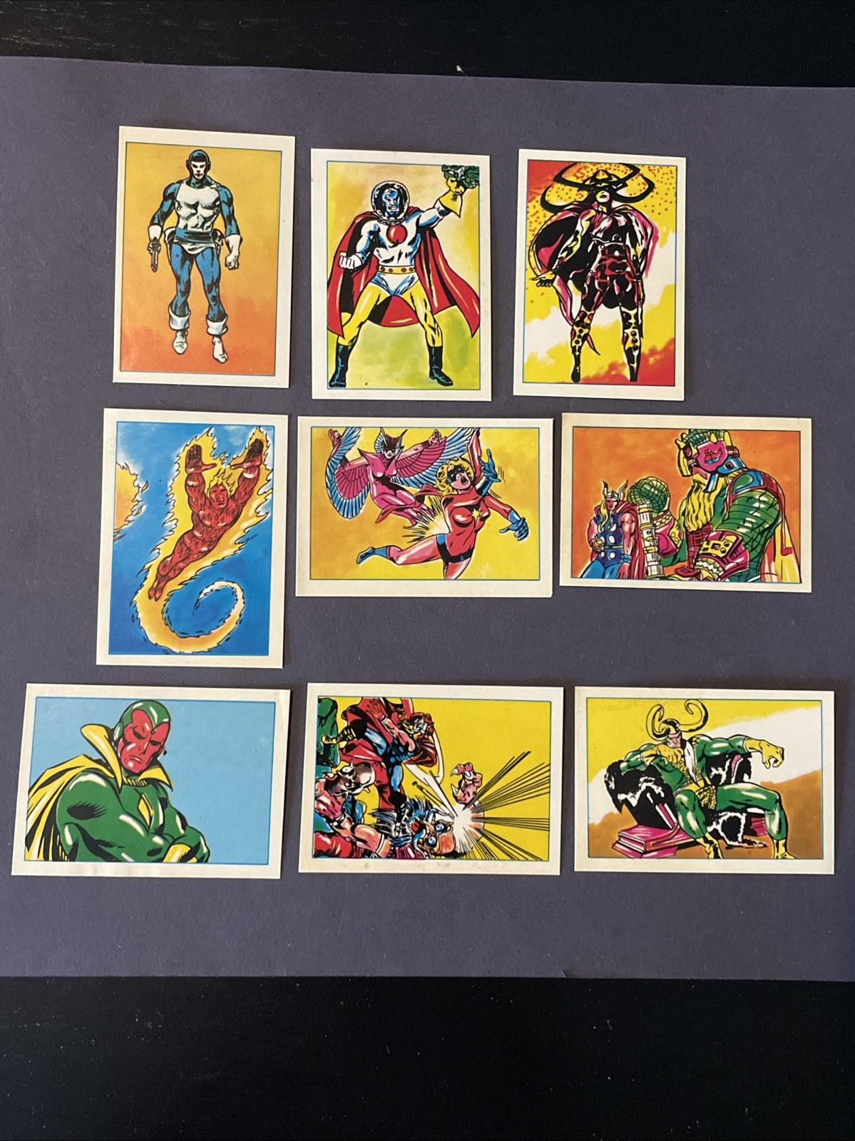 Vintage 1984 Marvel Super Heroes Secret Wars Stickers Lot - 9 Unused Excellent