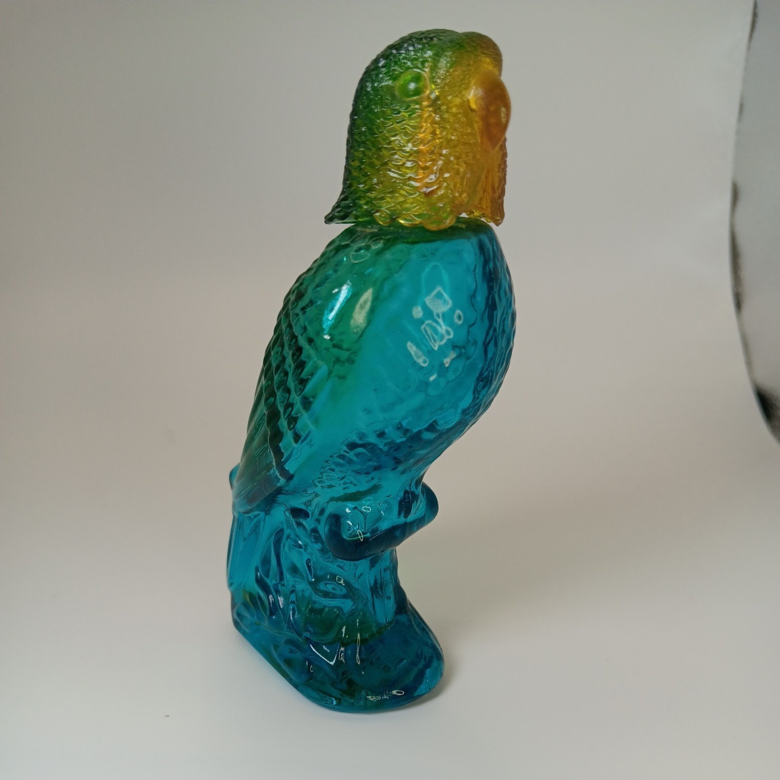Vintage Avon Island Parakeet Blue Green Collector\'s Perfume Bottle Empty