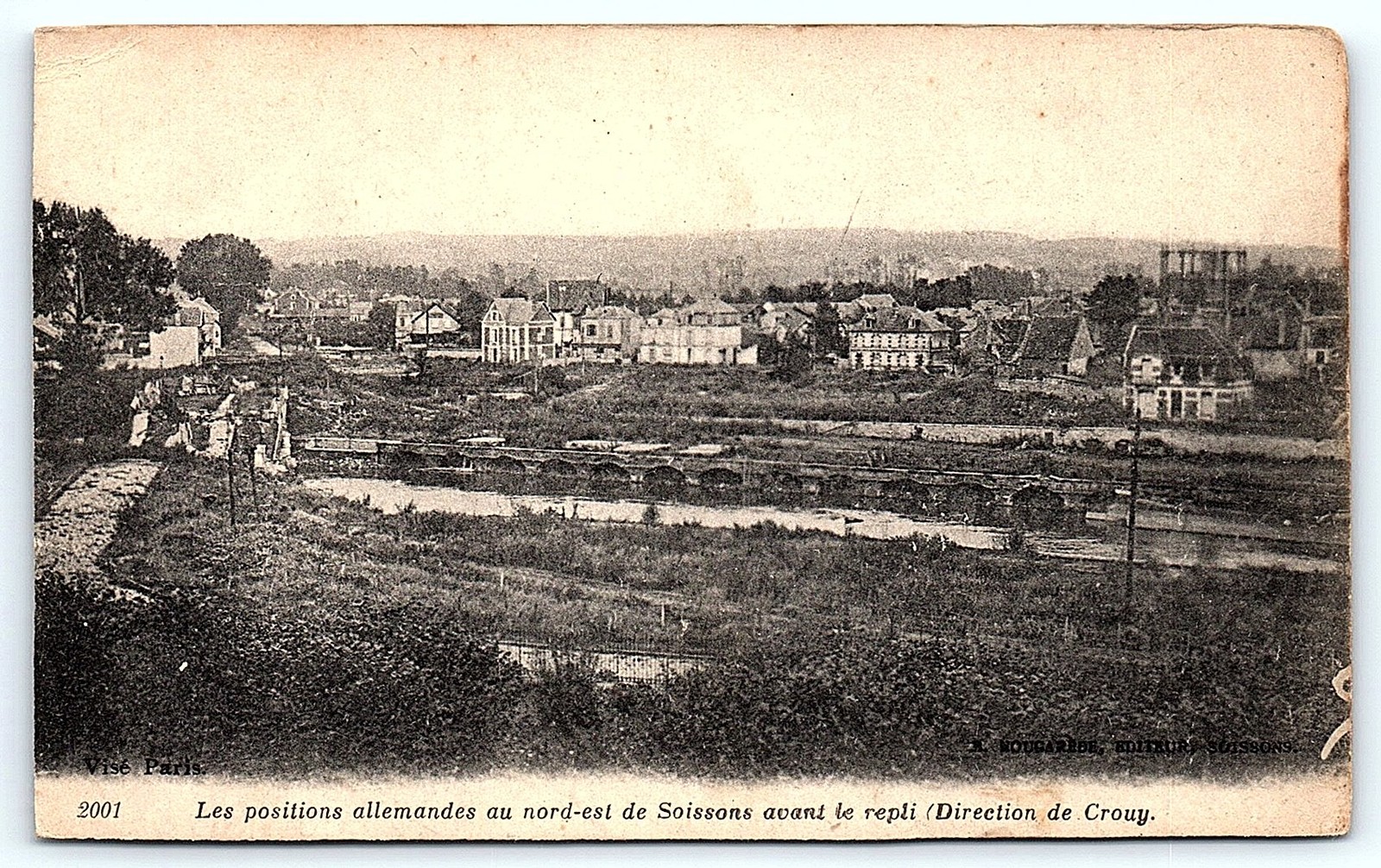 WWI PC Soissons: German positions before retreat