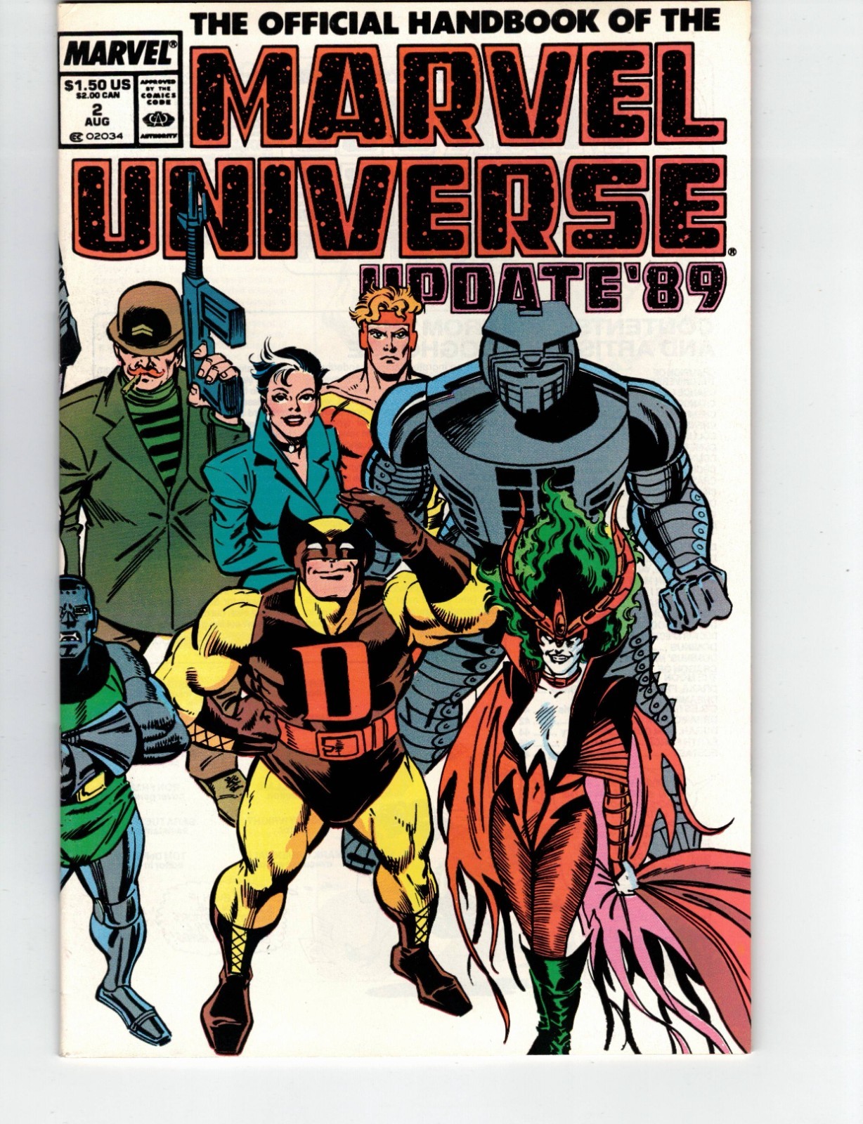 Marvel Universe Update '89 #2 G/VG Marvel Comic Books CHECK SCANS VIBRANT
