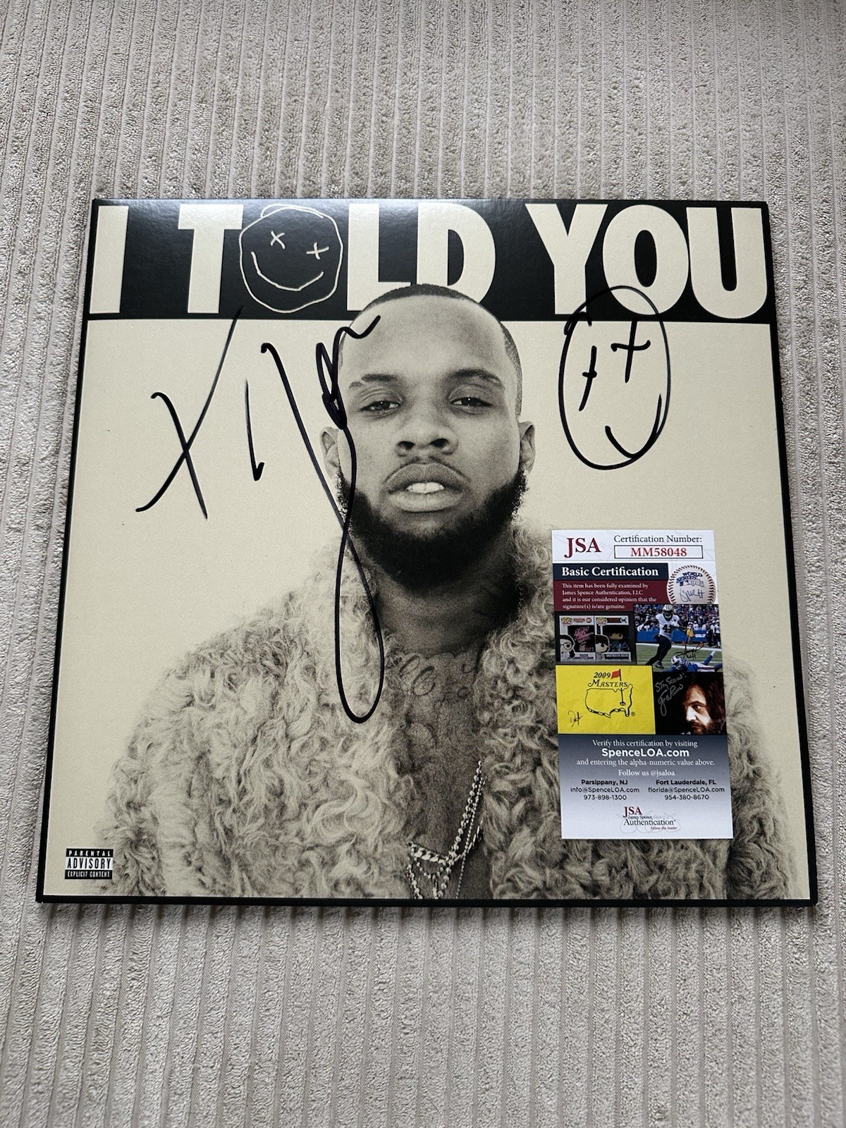 Tory Lanez  Album I Told You  Signed Vinyl JSA CERTIFIED