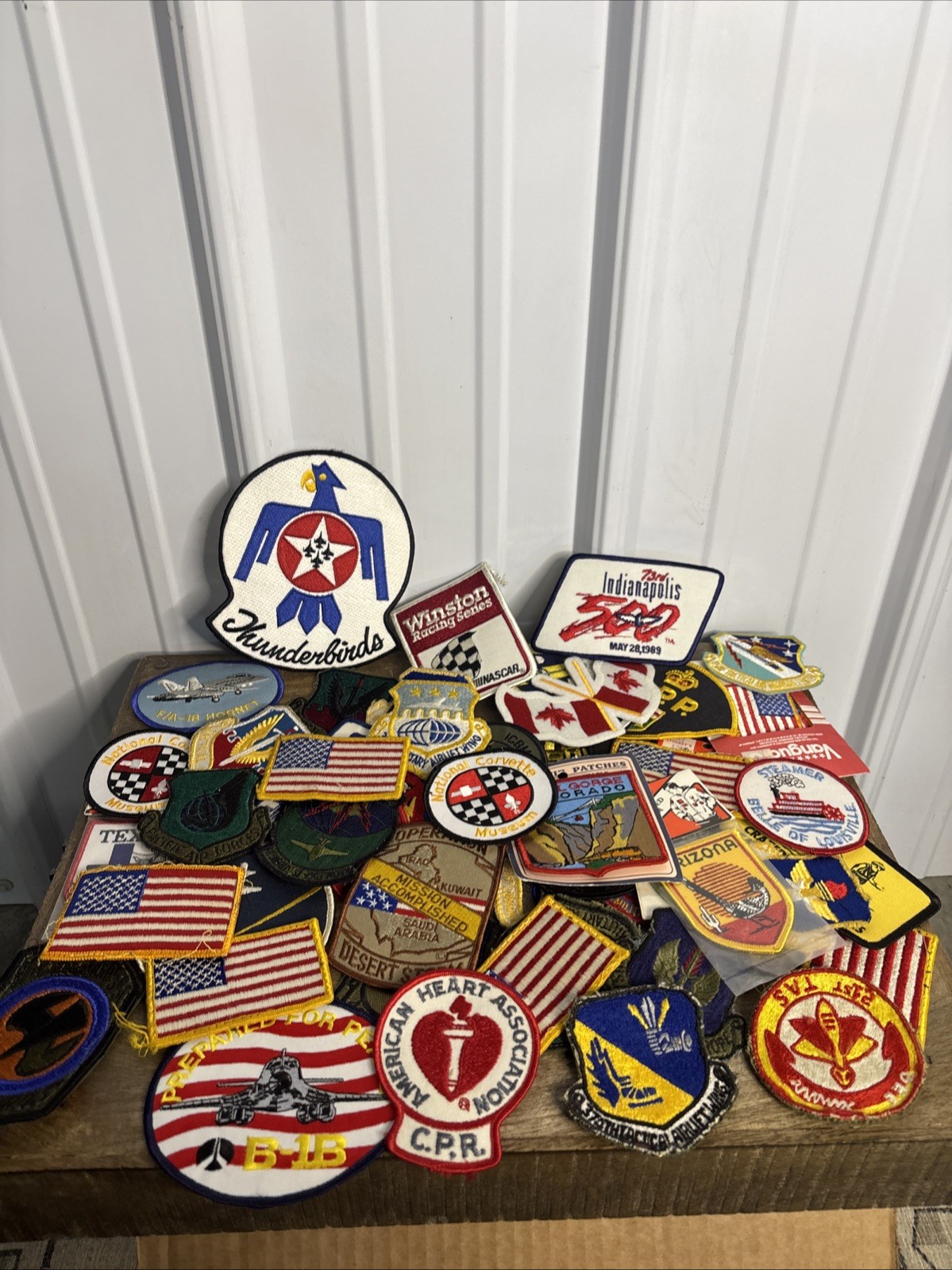 Large Lot of 55 Vintage Patches-military, travel, racing Etc