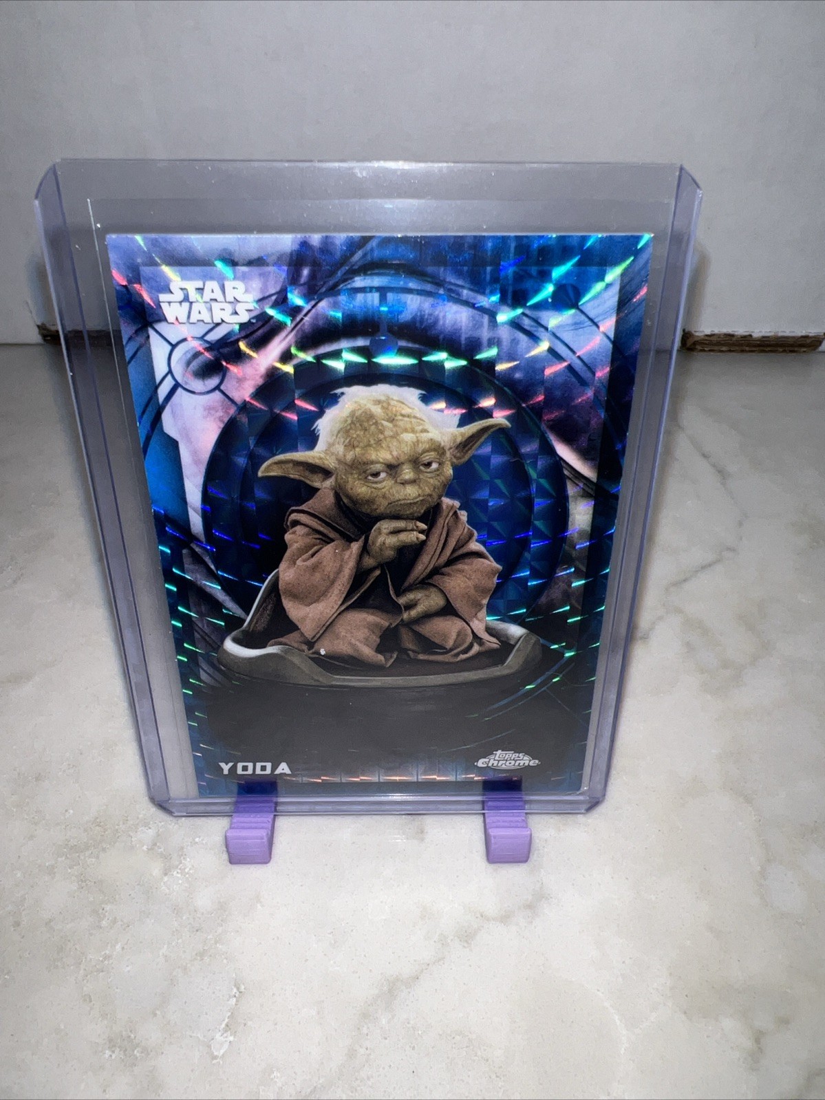 2026 Topps Chrome Star Yoda Skywalker Blue Geometric Breakers Delight Exclusive