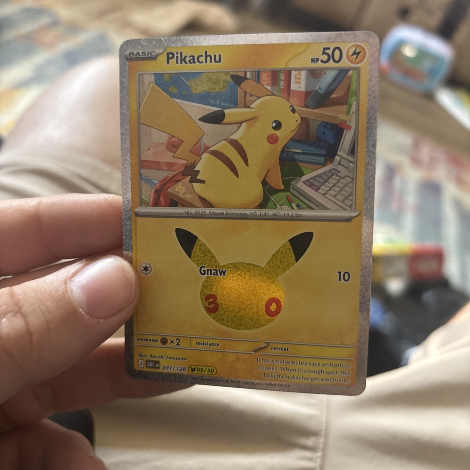 Pikachu 31/128 09/30 30th Celebration Pokemon TCG English Holo 30th Anniversary