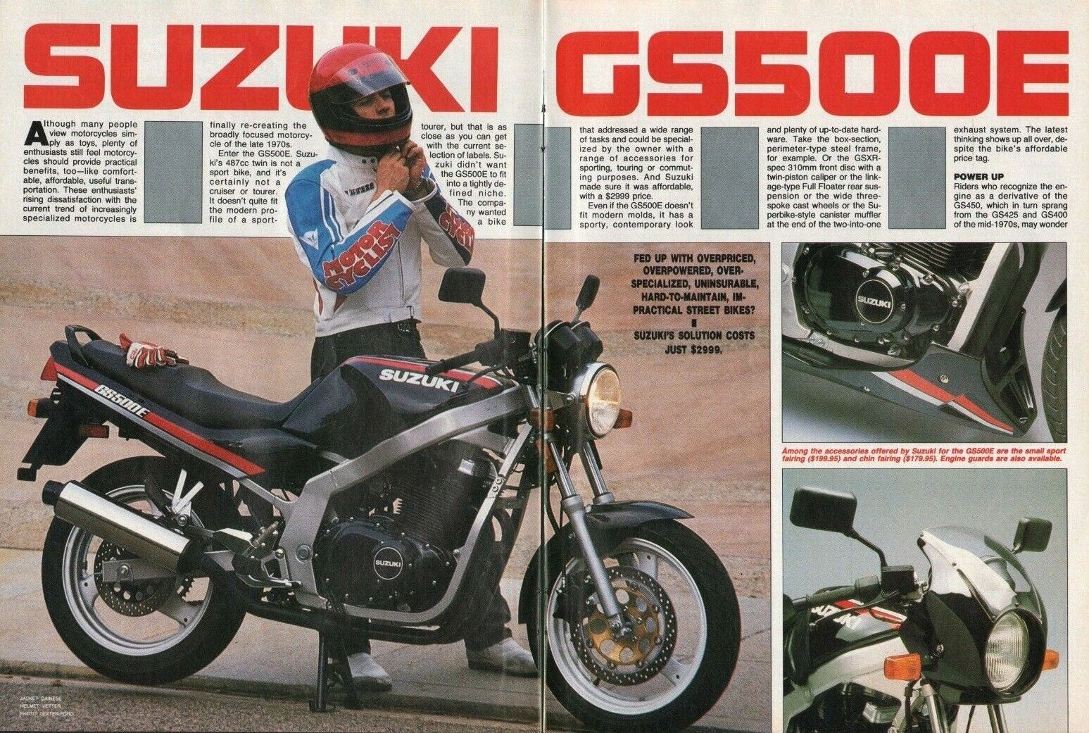 1989 Suzuki GS500E - 7-Page Vintage Motorcycle Test Article