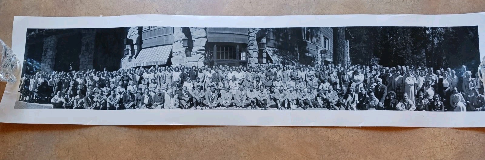 Original 1948 California Architect Convention Panoramic Photo Yosemite Park Read