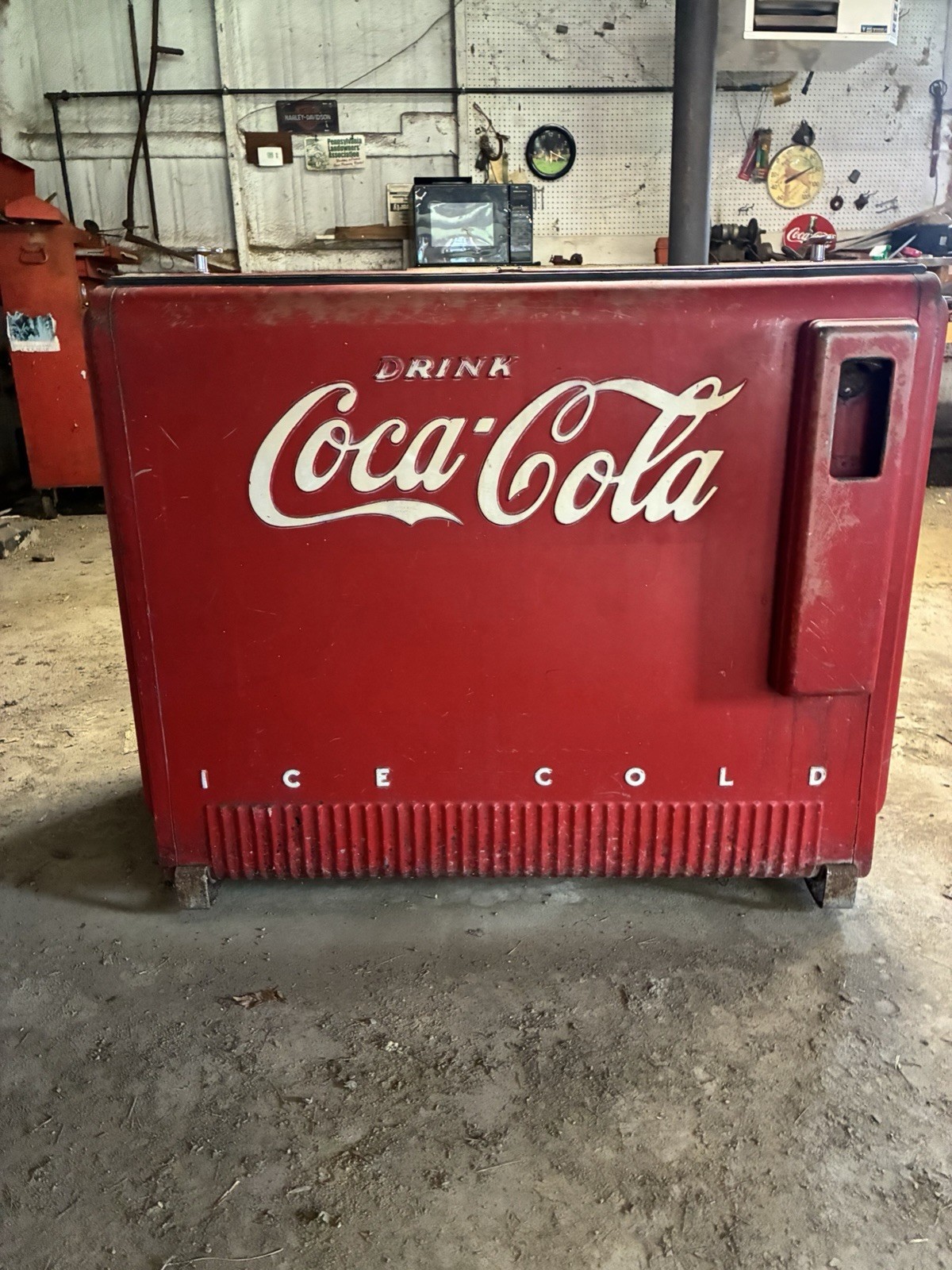 Vintage Antique 1939 Westinghouse Coca Cola Cooler.