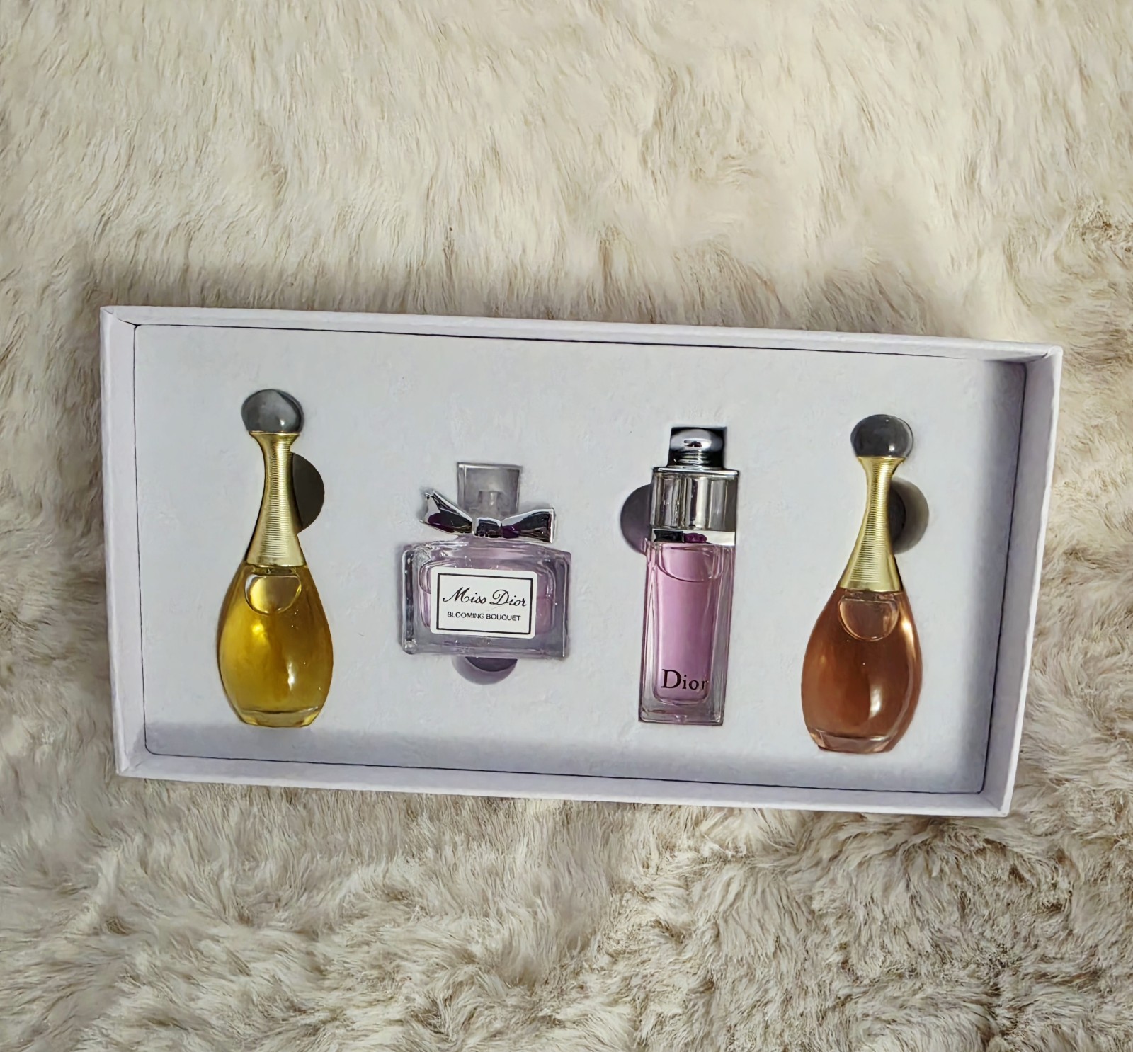 Dior Mini Perfume Gift Set 4pc 5ml J’adore Miss Dior Dior Addict Dior Homme