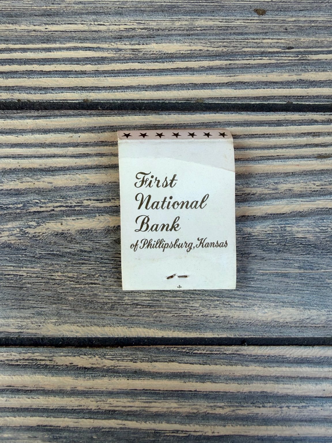 First National Bank Phillipsburg Kansas Vintage Stars 1.5x2\ First National Bank Phillipsburg Kansas Vintage Stars 1.5x2\