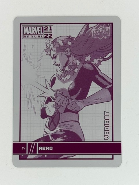 2021-22 Upper Deck Marvel Annual Aero Magenta Variant Printing Plate