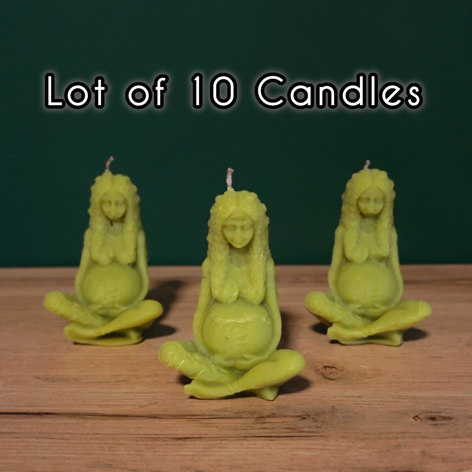 WHOLESALE Bulk Lot of 10 Gaia Mother Earth Goddess Pregnancy Fertility Candle