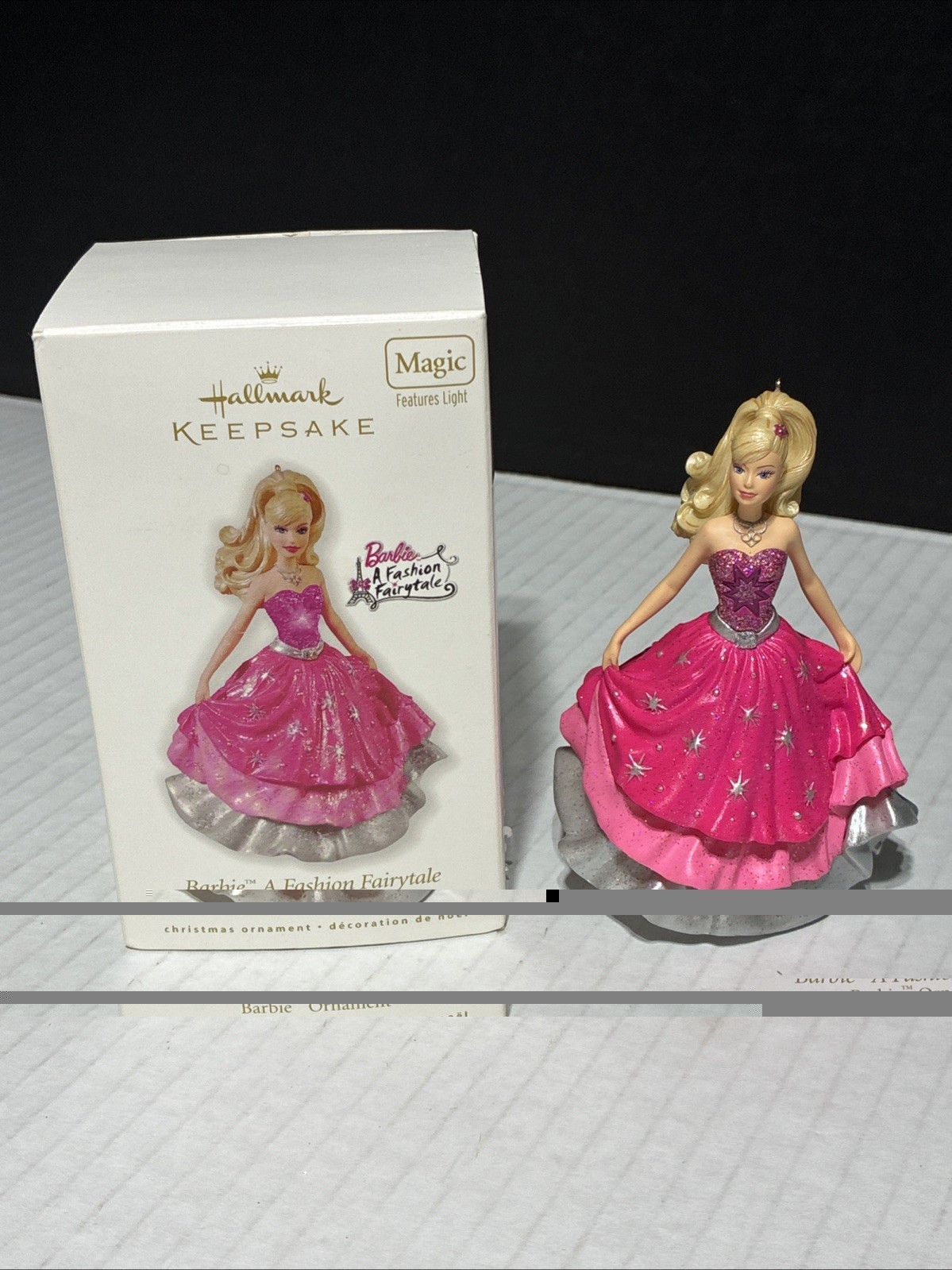 Hallmark Keepsake Barbie A Fashion Fairytale ft Magic Light Ornament 2010
