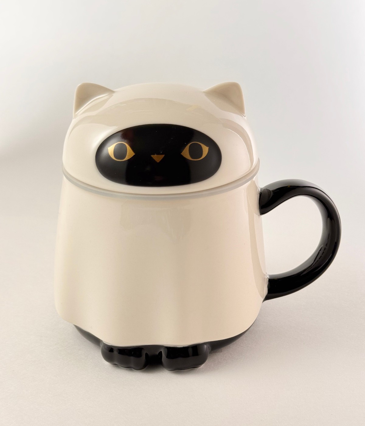 Starbucks Tawian Halloween Black White Cat mug with Lid 2019 Limited Edition