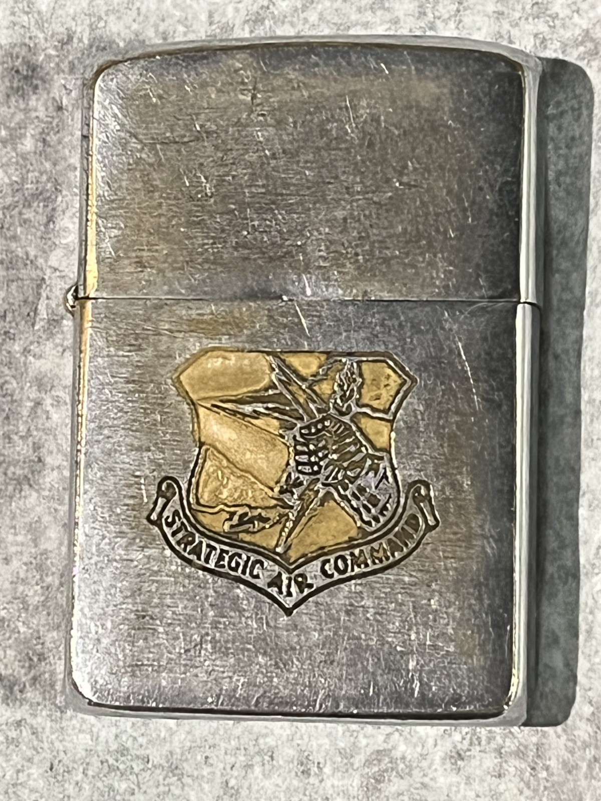 Vintage 1953-1955 Zippo Lighter Strategic Air Command SAC USAF Military Pat 2517