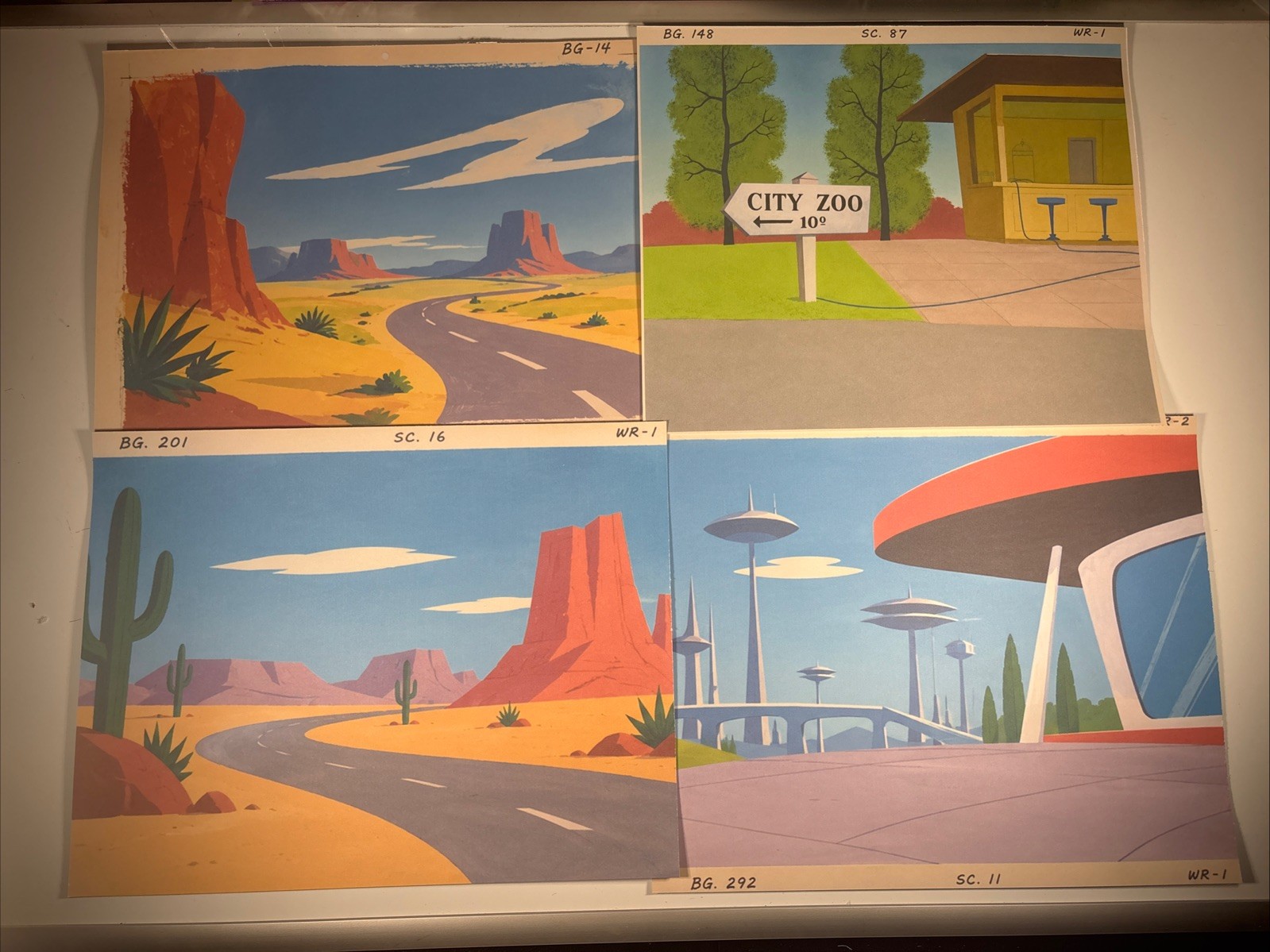 Animation Cel Background Vintage Cartoon Looney Tunes Hanna Barbera Disney Print