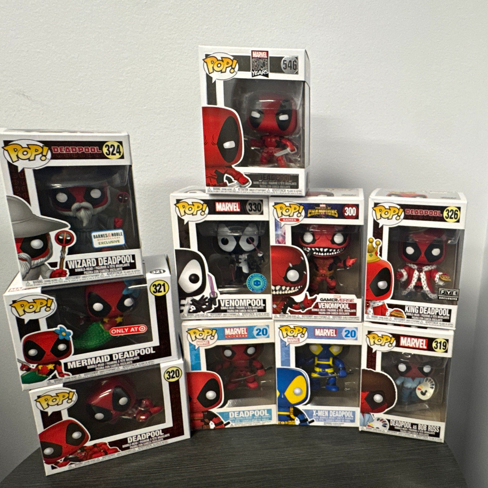 Funko Pop Marvel Deadpool Lot 10 Figures 80th Anniversary Exclusives Venompool