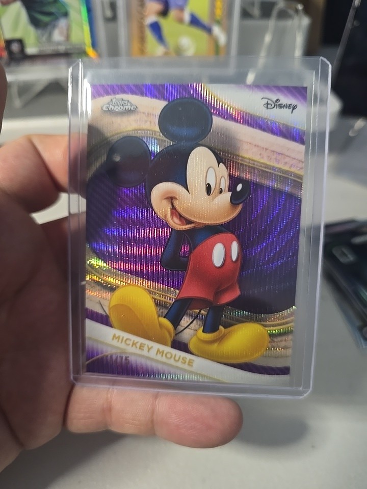 Mickey Mouse 2025 Topps Chrome Disney #1 Purple Refractor /75