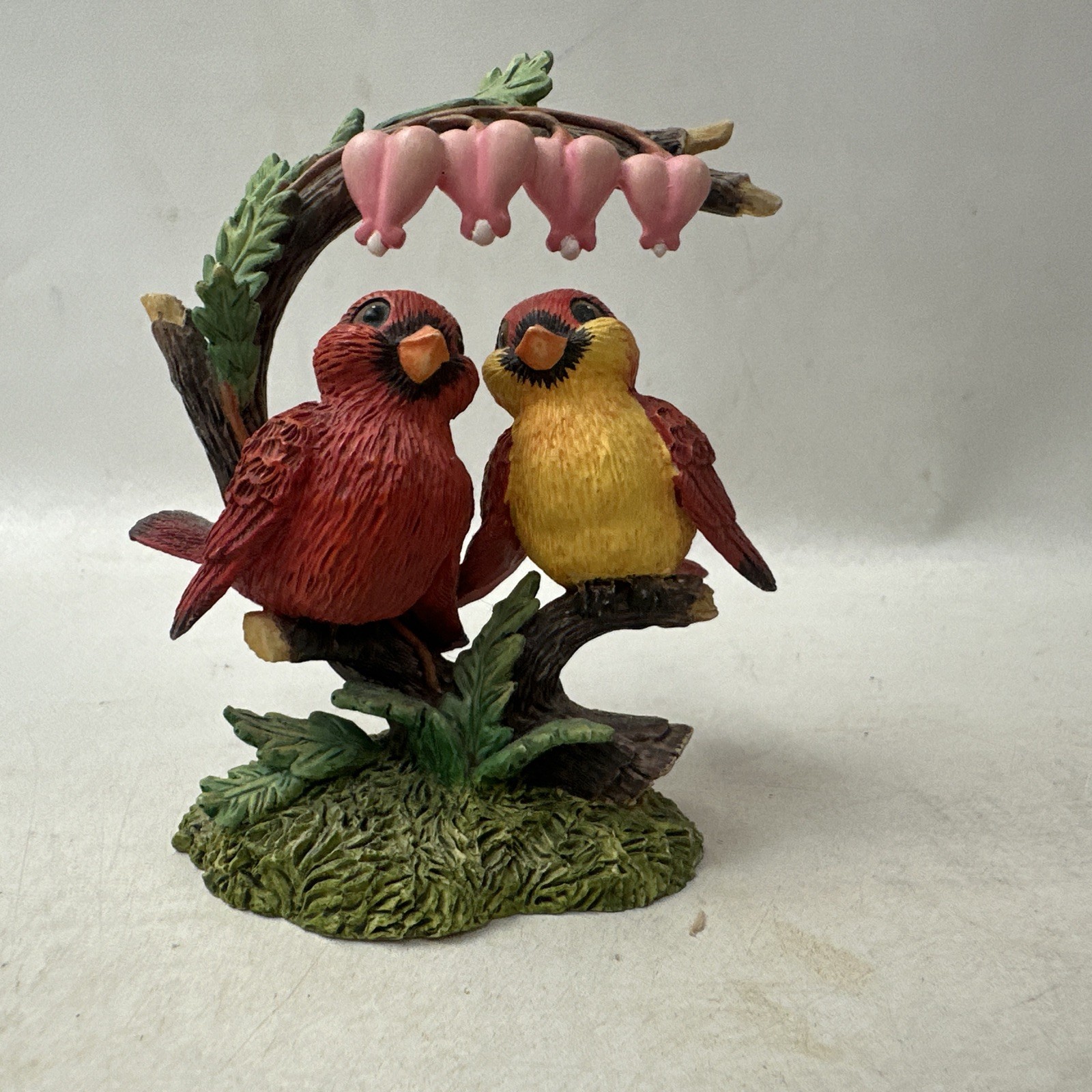 Hamilton Collection Red Birds Ceramic Figurine Courting Cardinals Vintage Decor