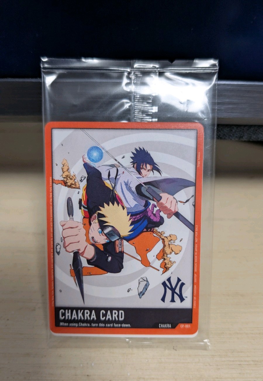 Bandai Namco Naruto Card Game CP-001 Chakra Card New York Yankees Ver. Promo