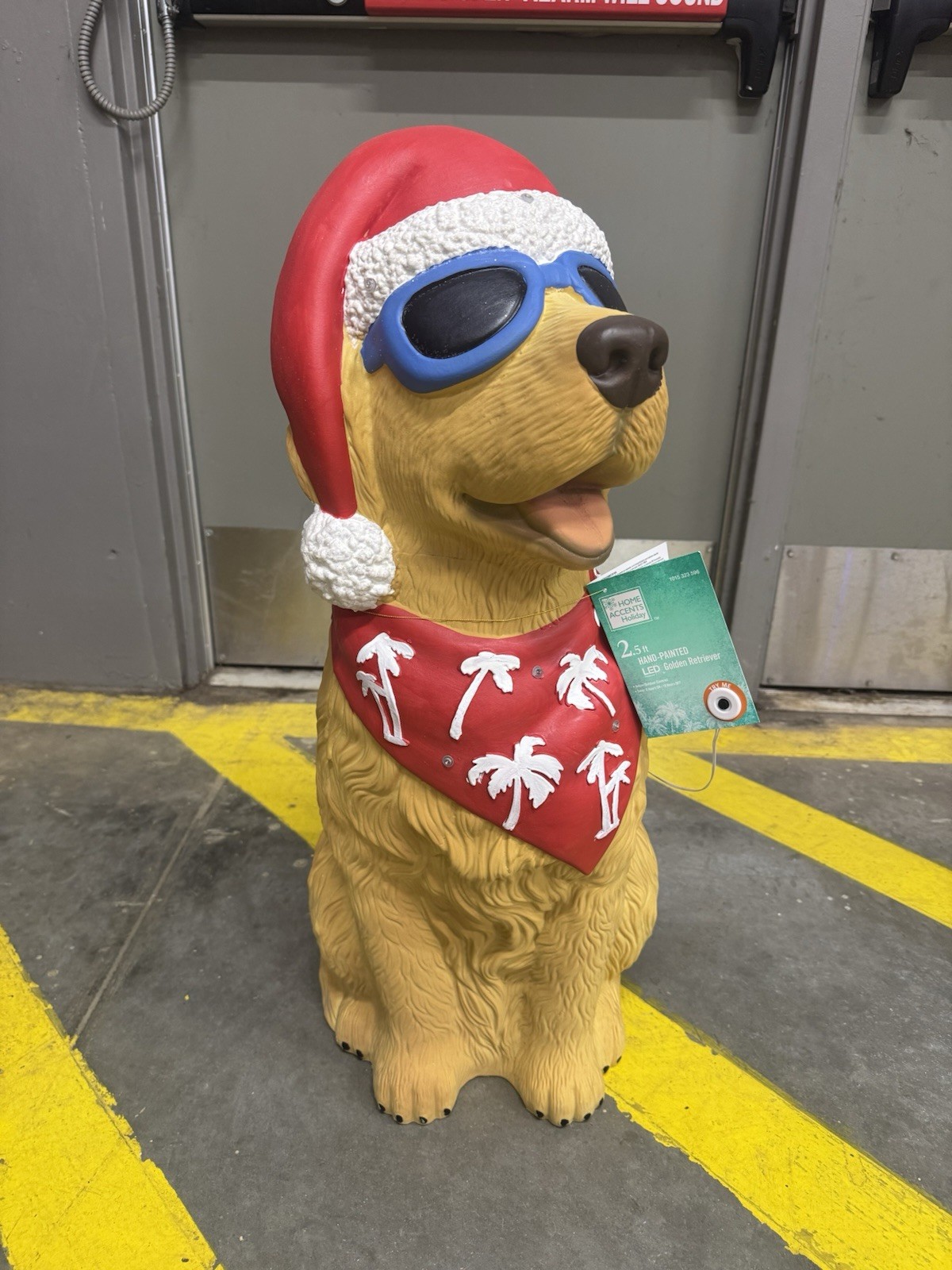 2026 Home Depot Accents Christmas Coastal Golden Retriever Blow Mold 2.5ft 
