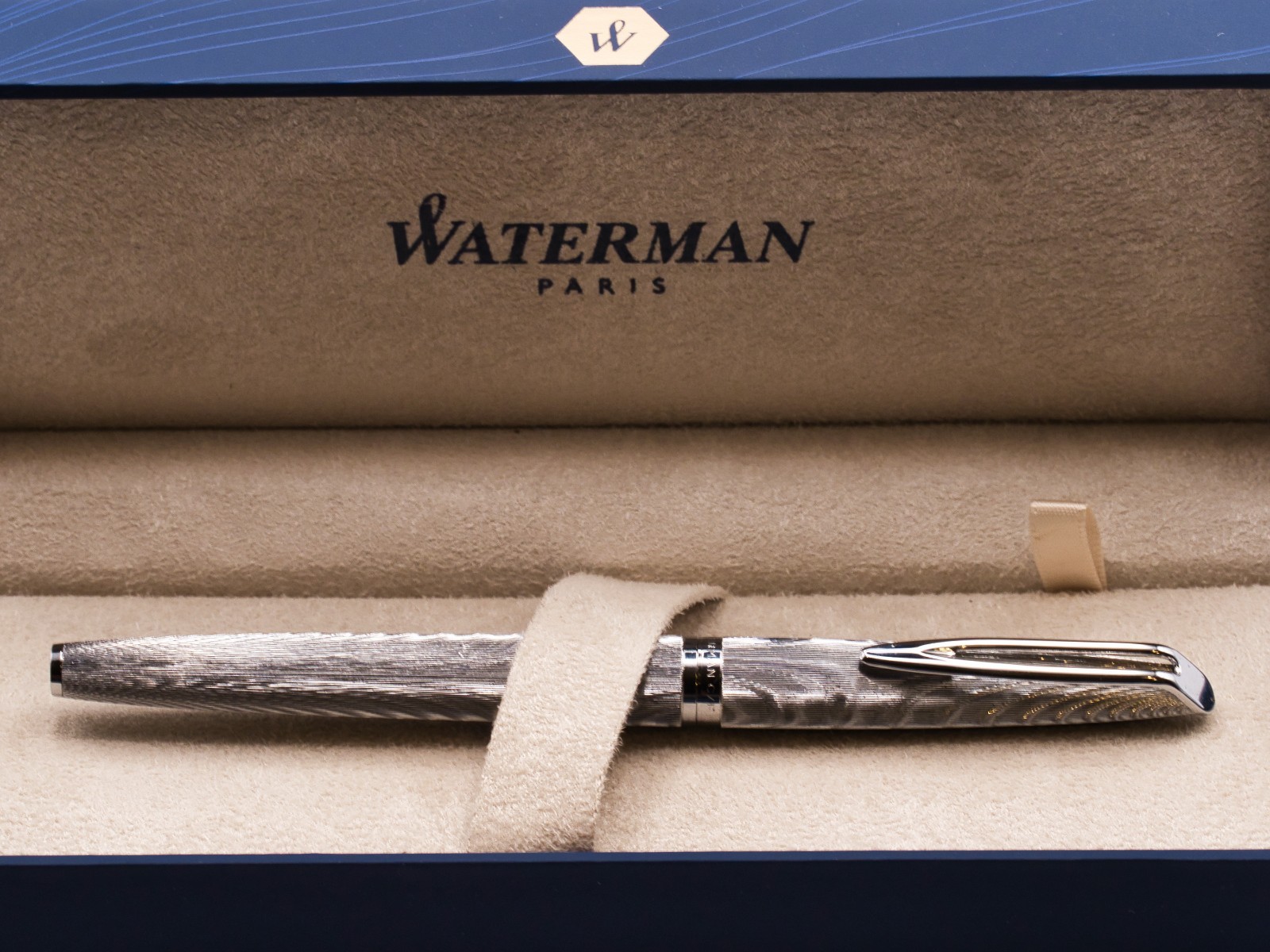 RARE Vintage Waterman C/F Fountain Pen 18 kt Gold F nib WITH RARE CONVERTER