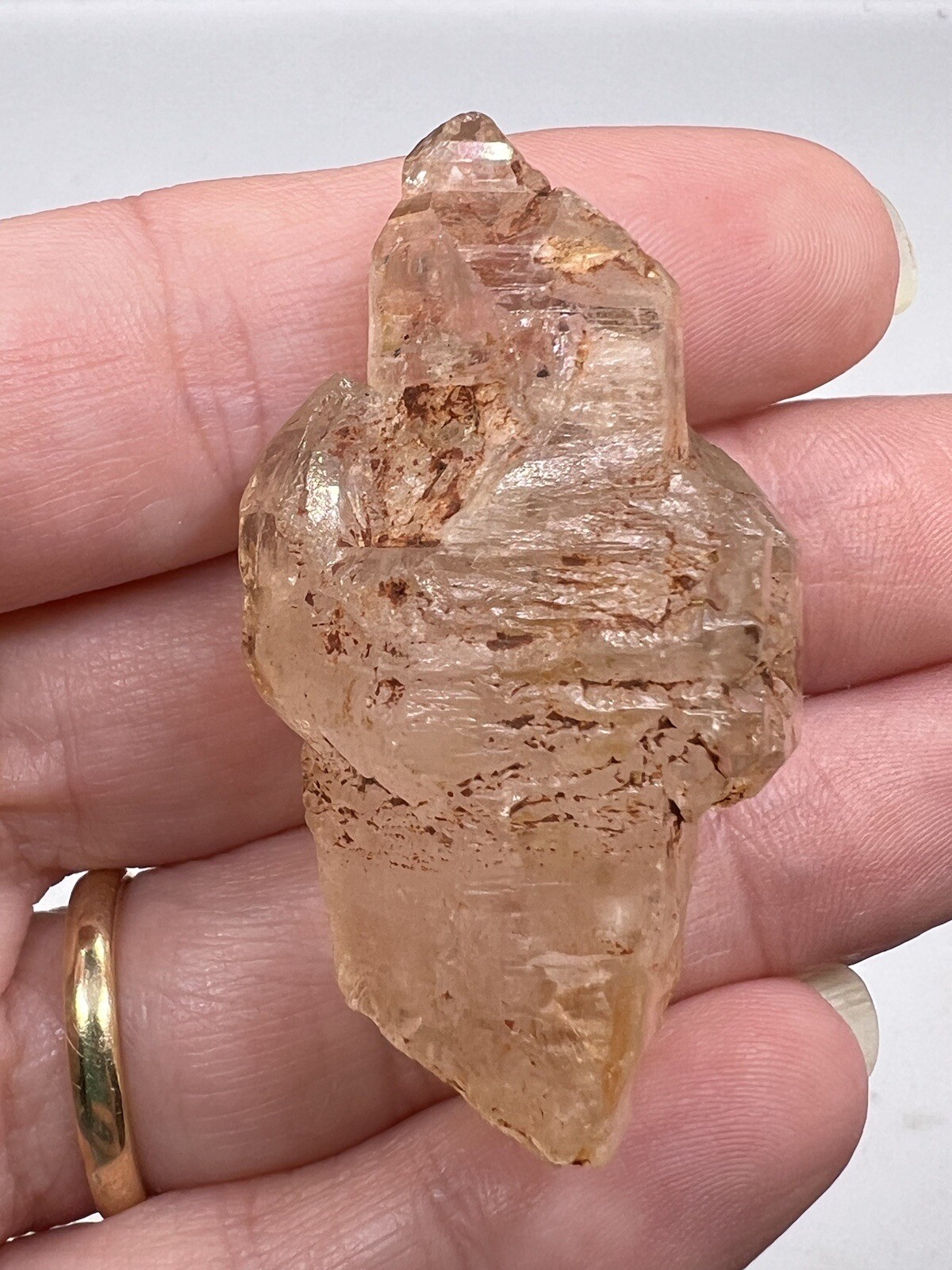 UV Reactive FIREFLY QUARTZ Scepter Petroleum Included Fenster Specimen Crystal