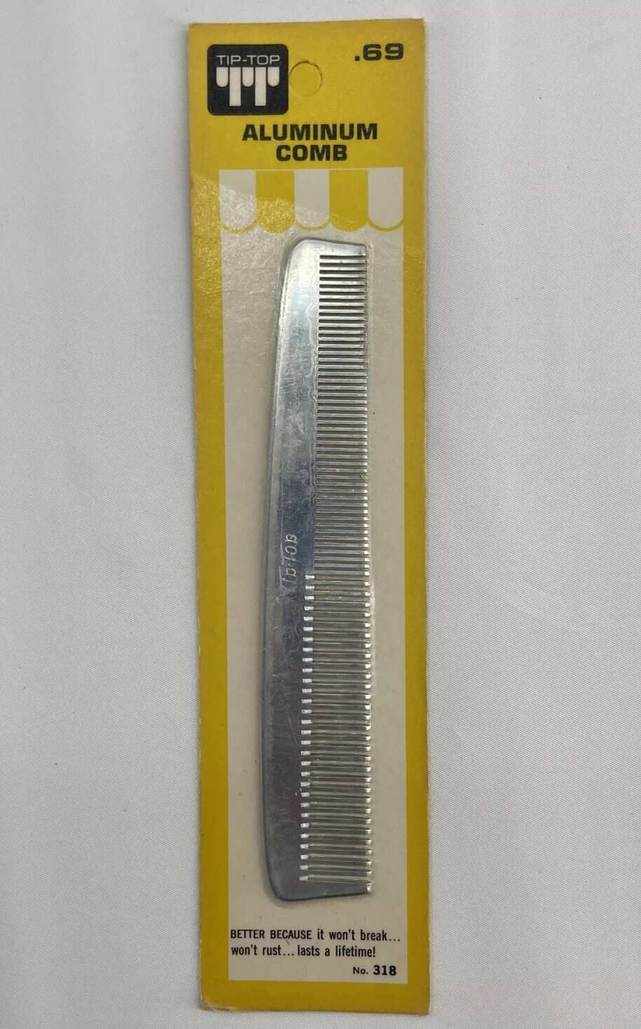 VINTAGE Tip-Top Aluminum Comb 6.25
