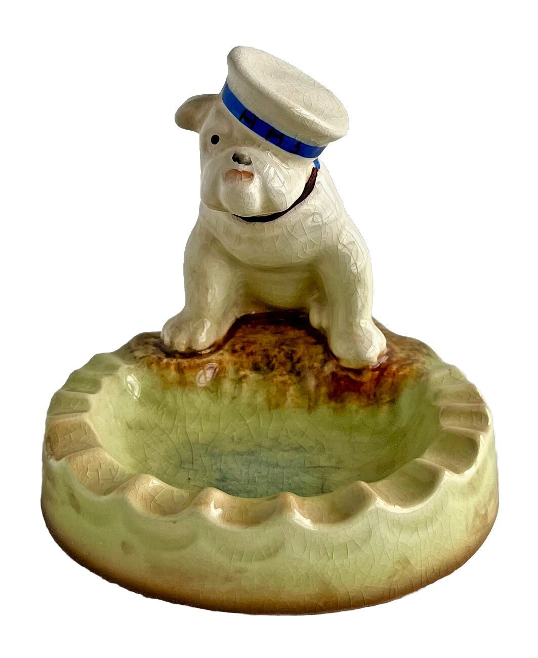 Beswick Basford Bulldog Ashtray HMS Royal Navy patriotic Rare c 1920-1930 VTG