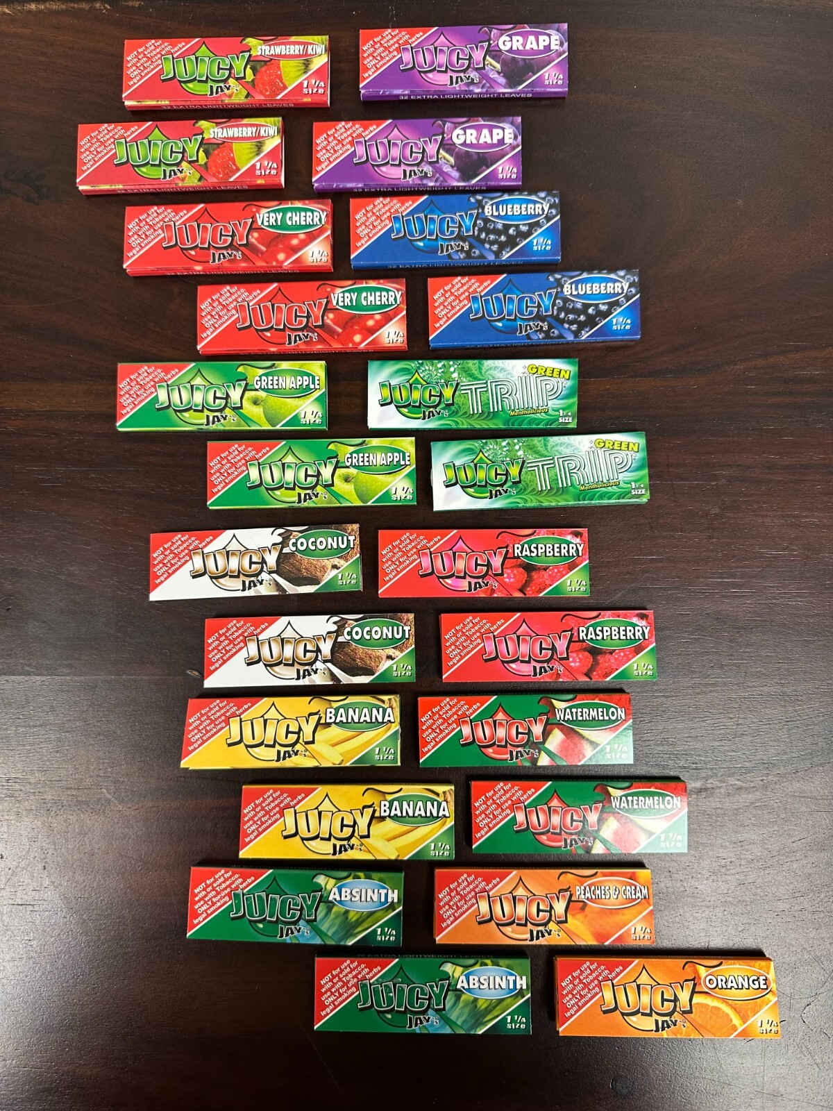 JUICY JAY'S 1 1/4 Cigarette Papers~24 Variety Pack~ See Listing For Variety