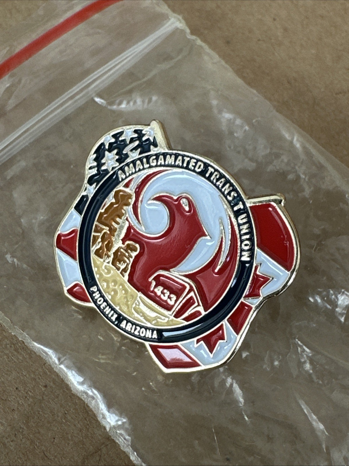 Amalgamated Transit Lapel Pin Back Phoenix Arizona