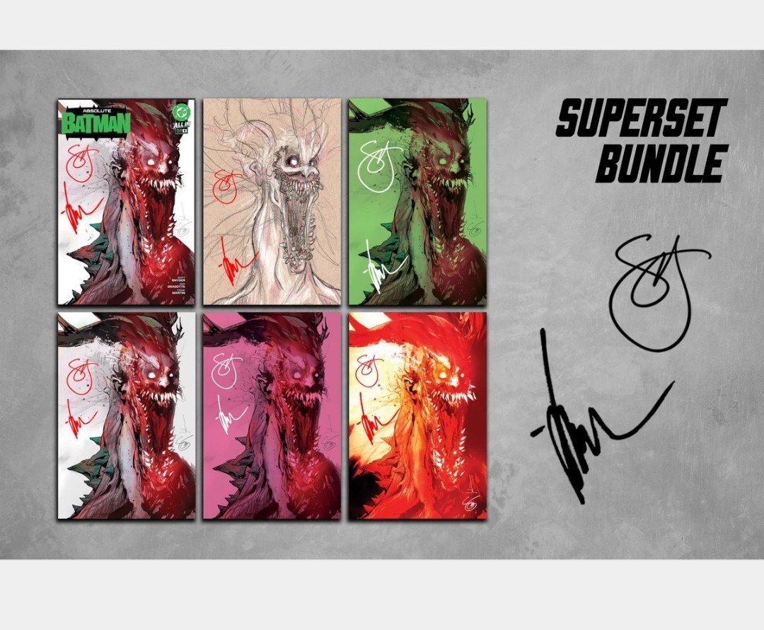 PRESALE Absolute Batman 25 Superset Covers A-F Signed Scott Snyder & Jock W/COA