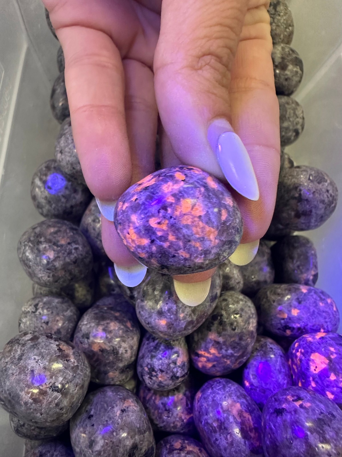 Yooperlite Tumbled Stone, Natural Yooperlite from Lake Superior, USA