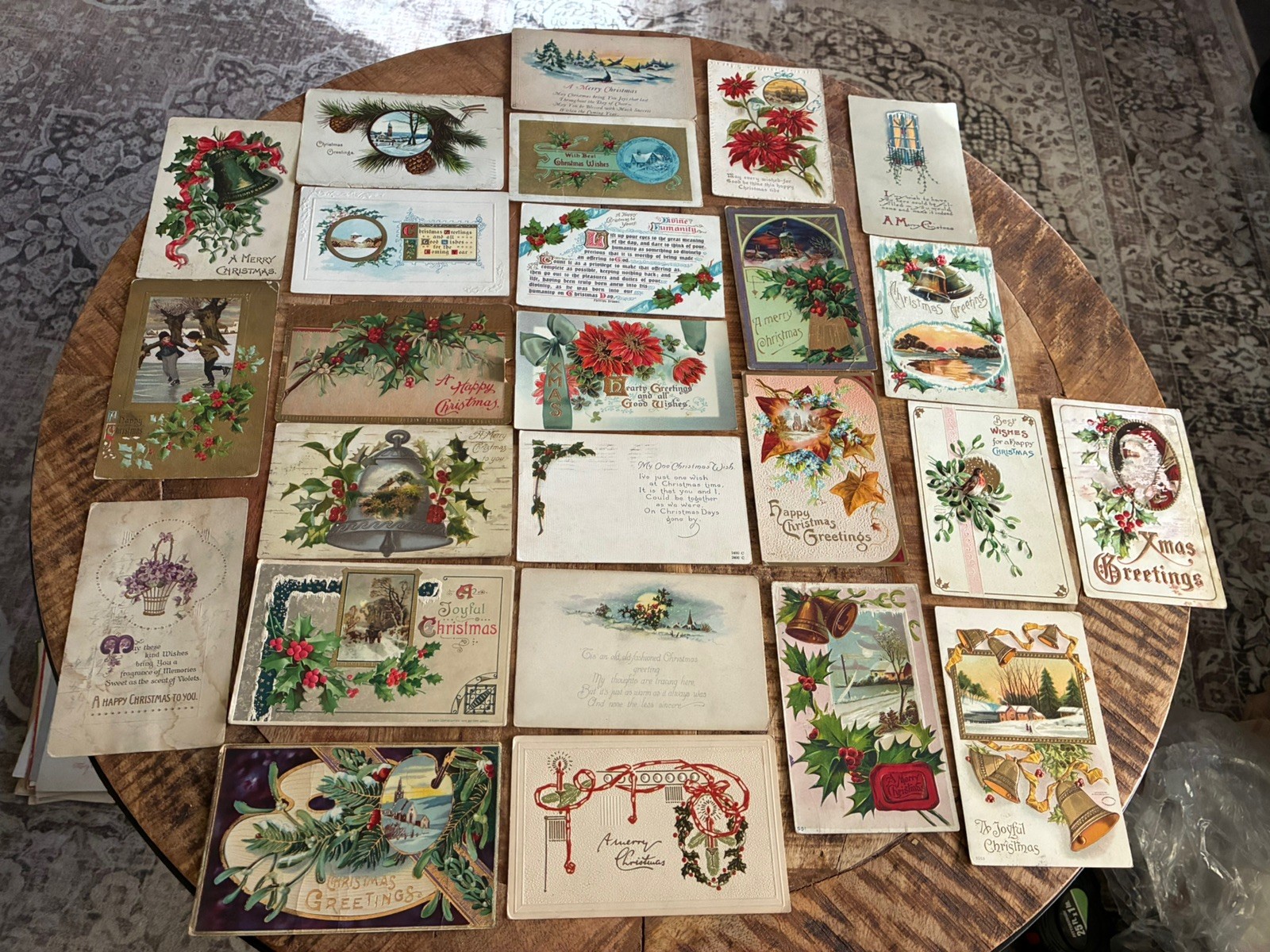 Lot of 125 Antique Christmas Postcards early 1900s Vintage 