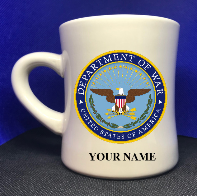 Department of WAR Personalized Victory Mug with your name.