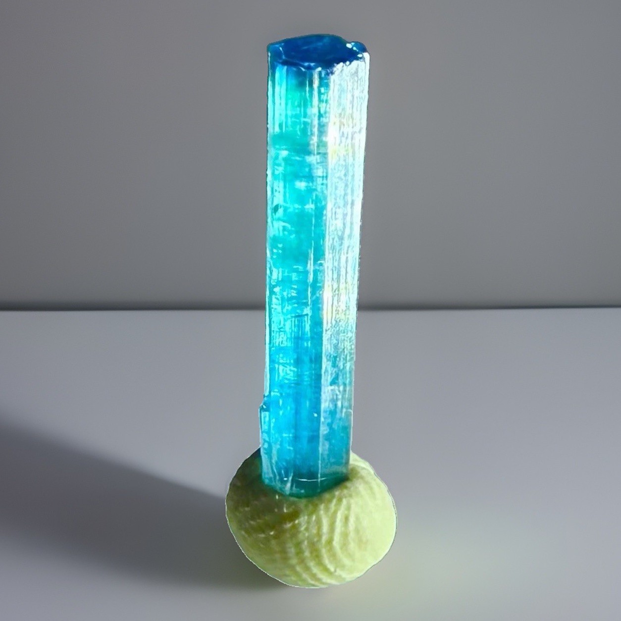 Rare Blue Cap Colorful Tourmaline Crystal Natural Raw Rough Specimen Cluster Gem