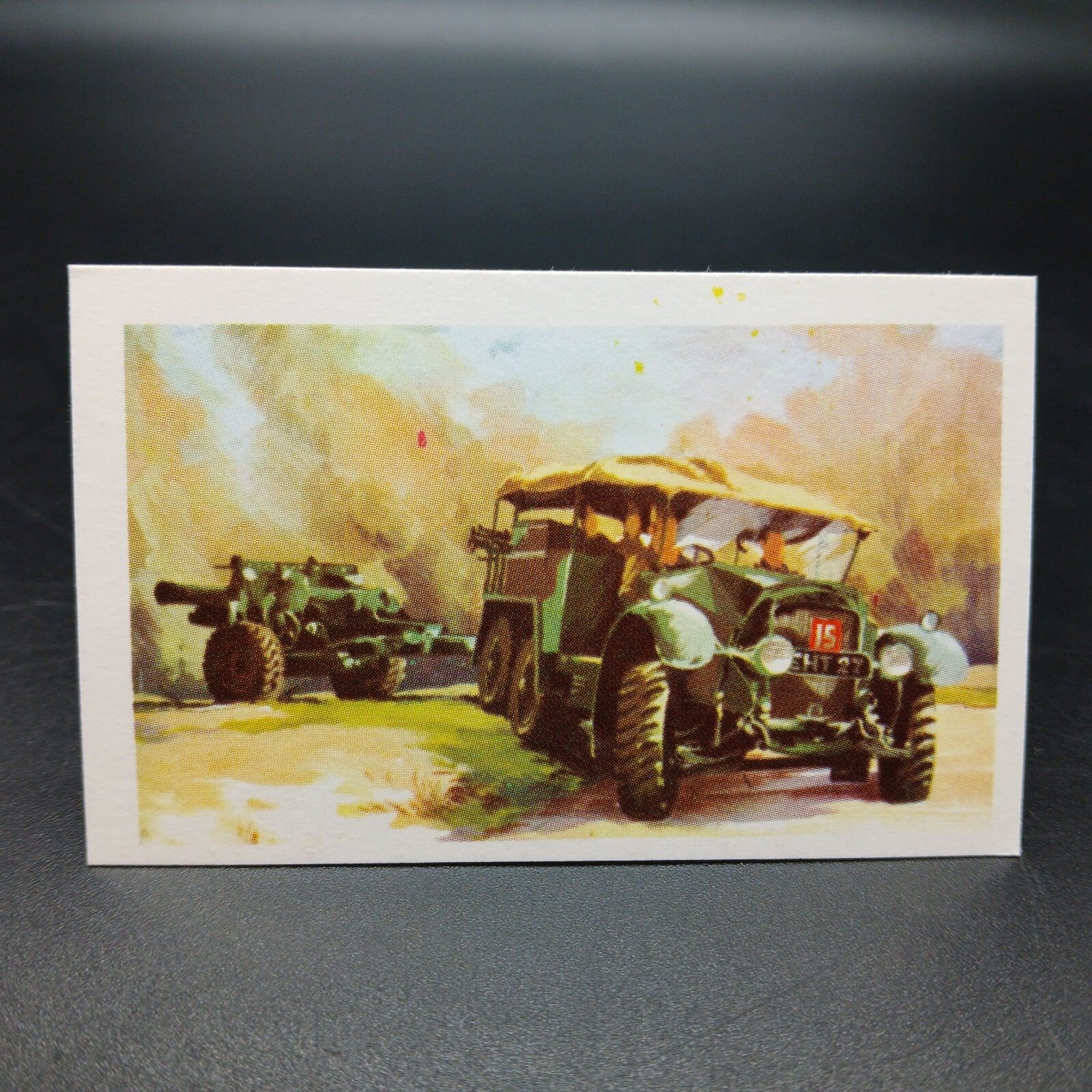 1970 Trucards World War 2 #27 Tractors Vintage WWII Military History Trade Card