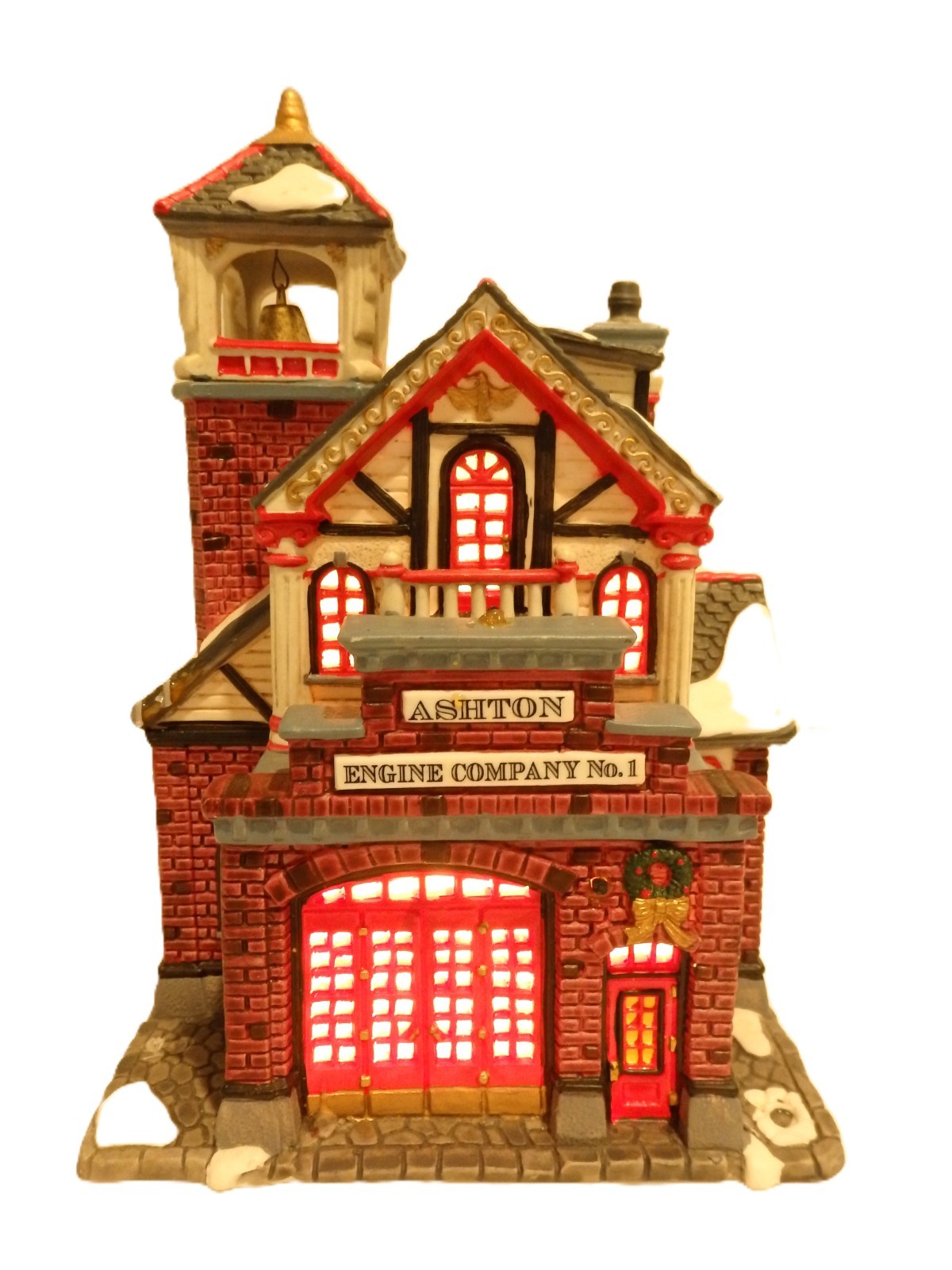 Lemax Winter Glen Dillard’s Ashton Engine Co No 1 Fire Dept Lighted House 2001