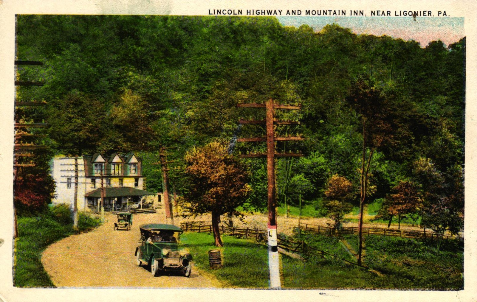 Lincoln Highway Pennsylvania - L.H. and Mountain Inn, Near Ligonier, Pa.