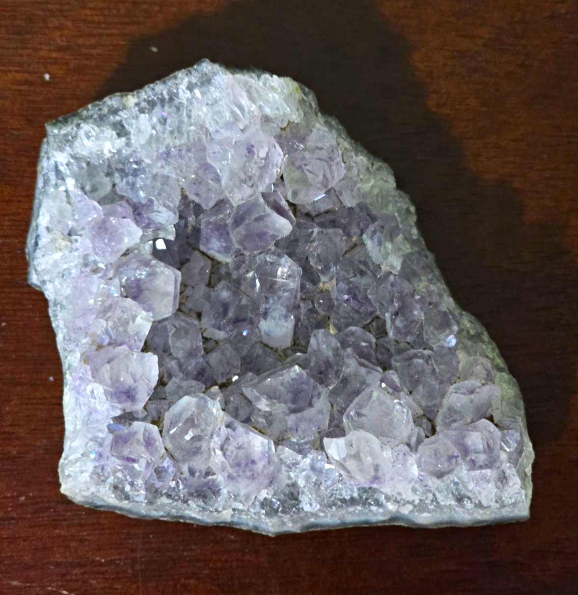 Purple Amethyst Cluster Specimen on Matrix, Approx. 2.79 X 2.46 X 1.06in, 7.3 oz