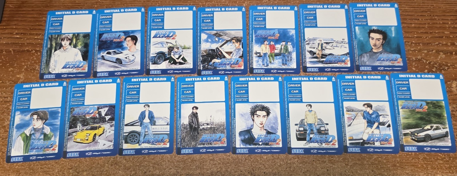 Sega Initial D Version 2 Card Lot ~ 14 Different Designs - New Old Stock 2002 Sega Initial D Version 2 Card Lot ~ 14 Different Designs - New Old Stock 2002