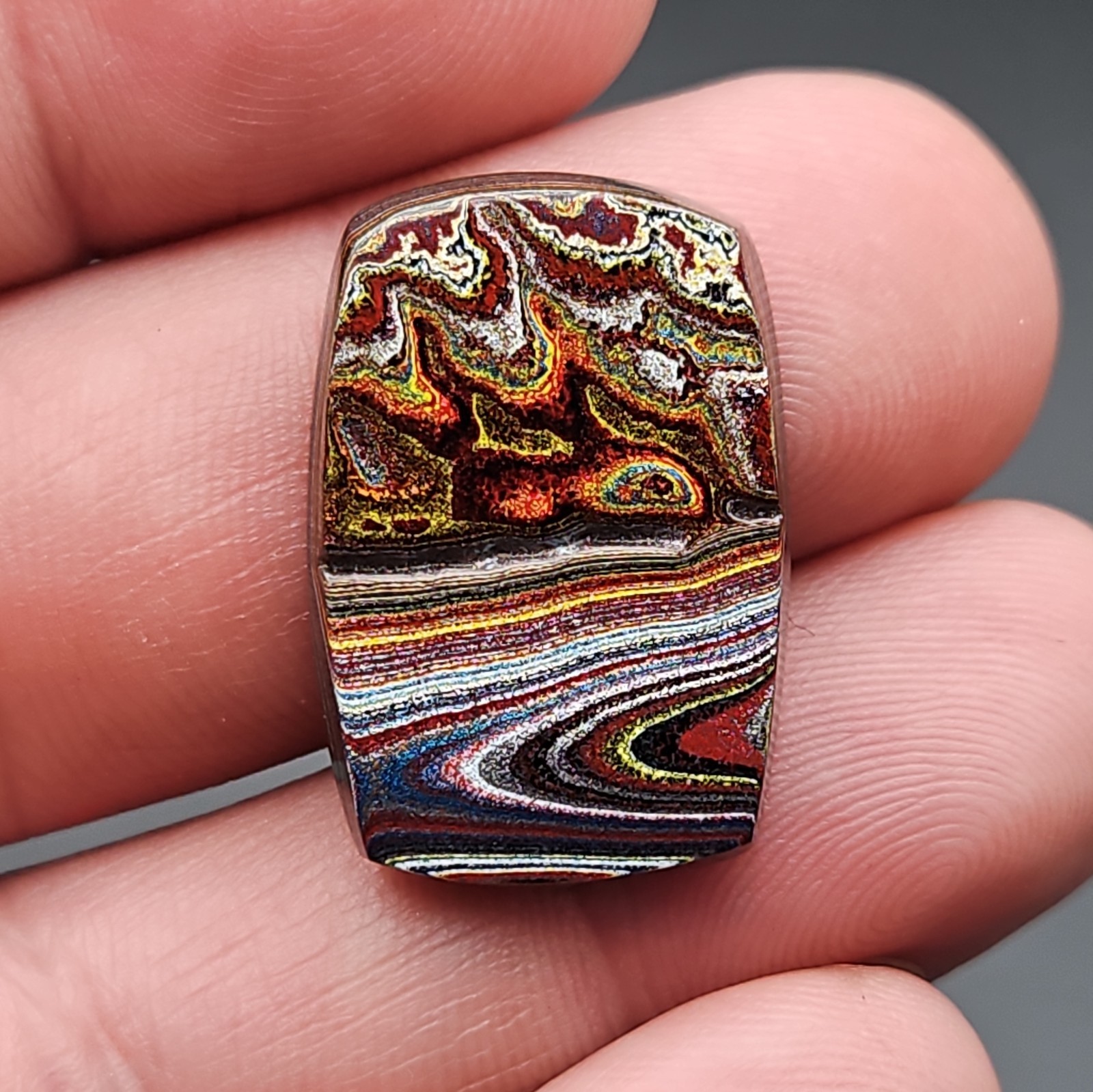 A++++++ VINTAGE(2000-2010) CORVETTE FORDITE DETROIT AGATE CABOCHON