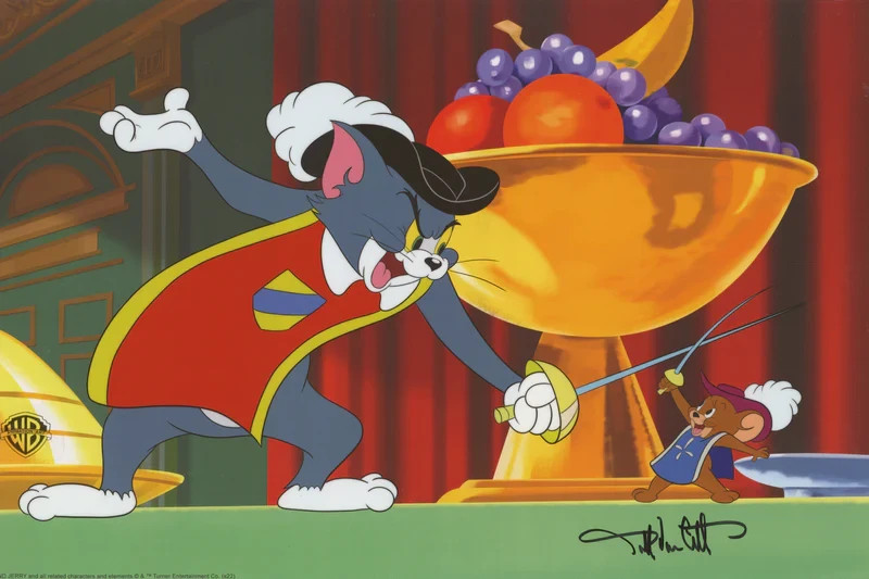 Tom and Jerry Sericel- Touche- Signed by Darrell Van Citters