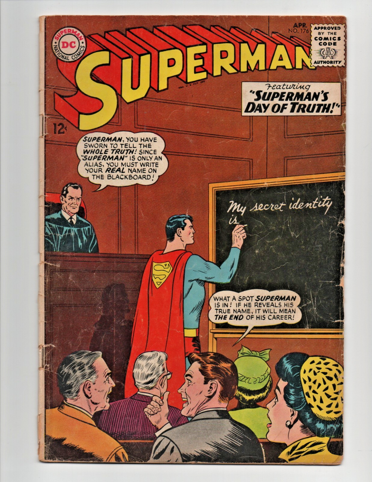 Superman #176 vol 1 DC Comics Legion of Super-Pets 1965 F-
